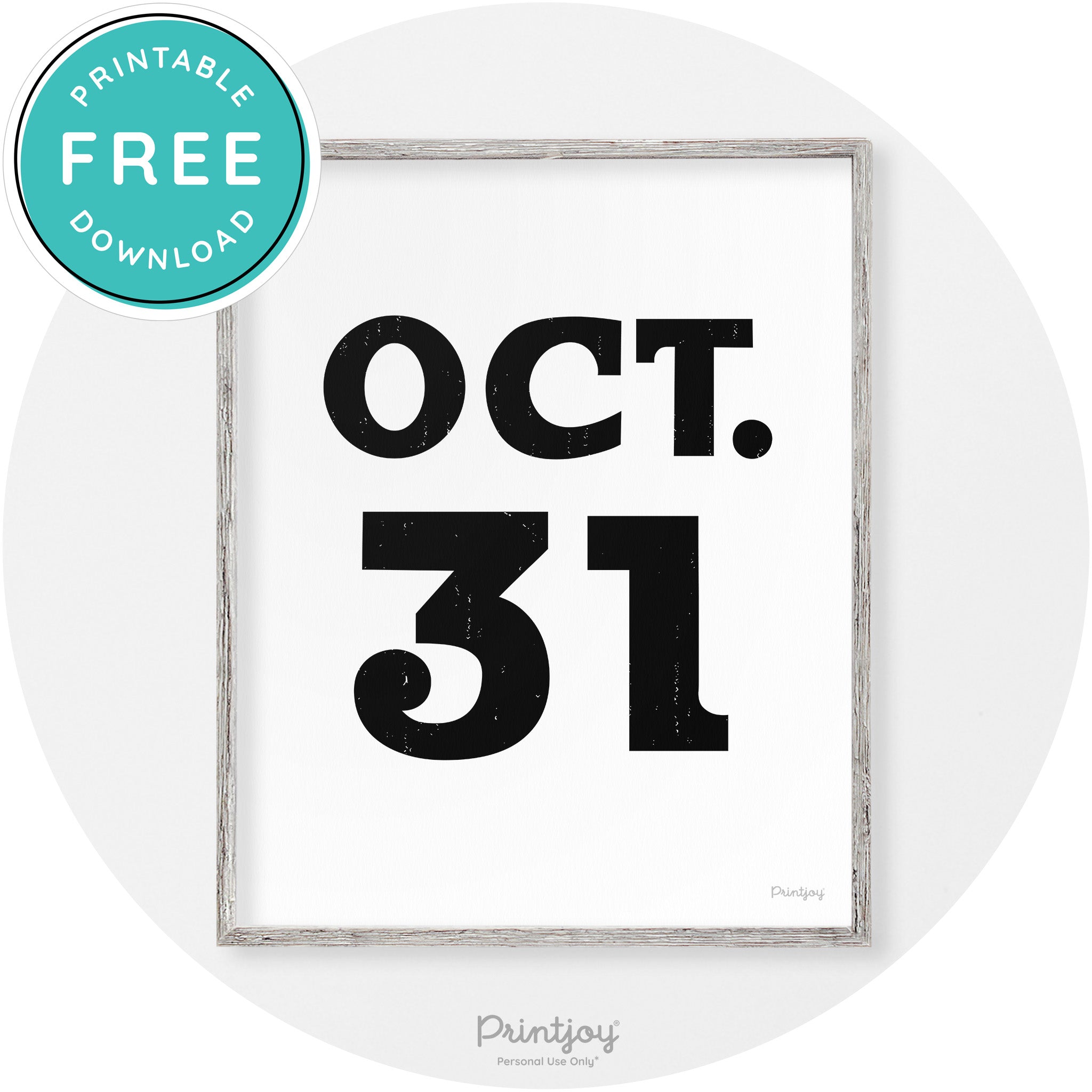 October 31 Halloween Day Vintage Halloween Wall Art Free Printable - Printjoy