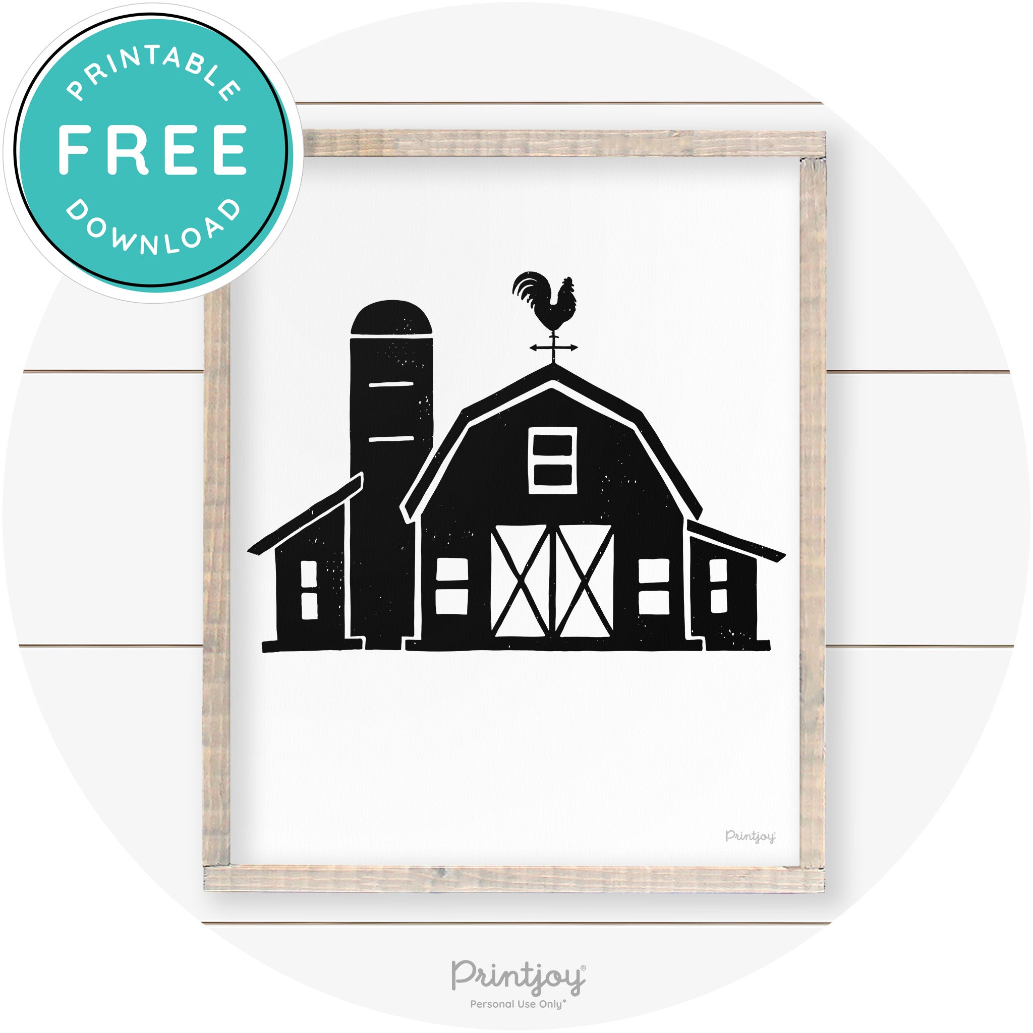 Barn Rustic Farmhouse Living Room Wall Art Decor Free Printable - Printjoy