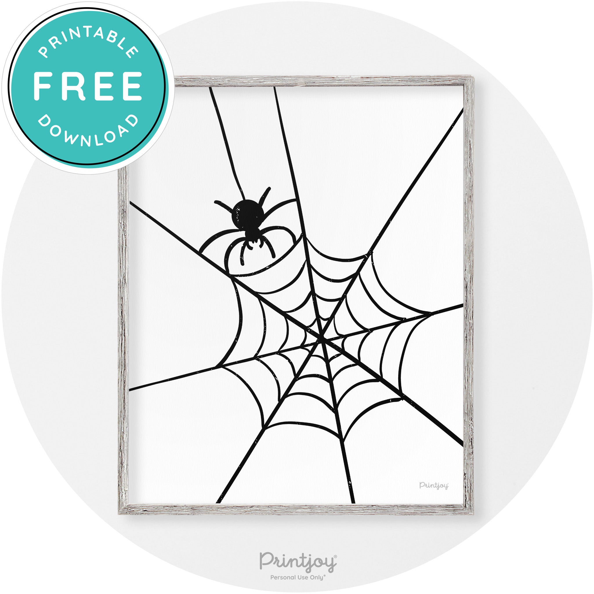 Halloween Spider Web Modern Vintage Wall Art Free Printable - Printjoy