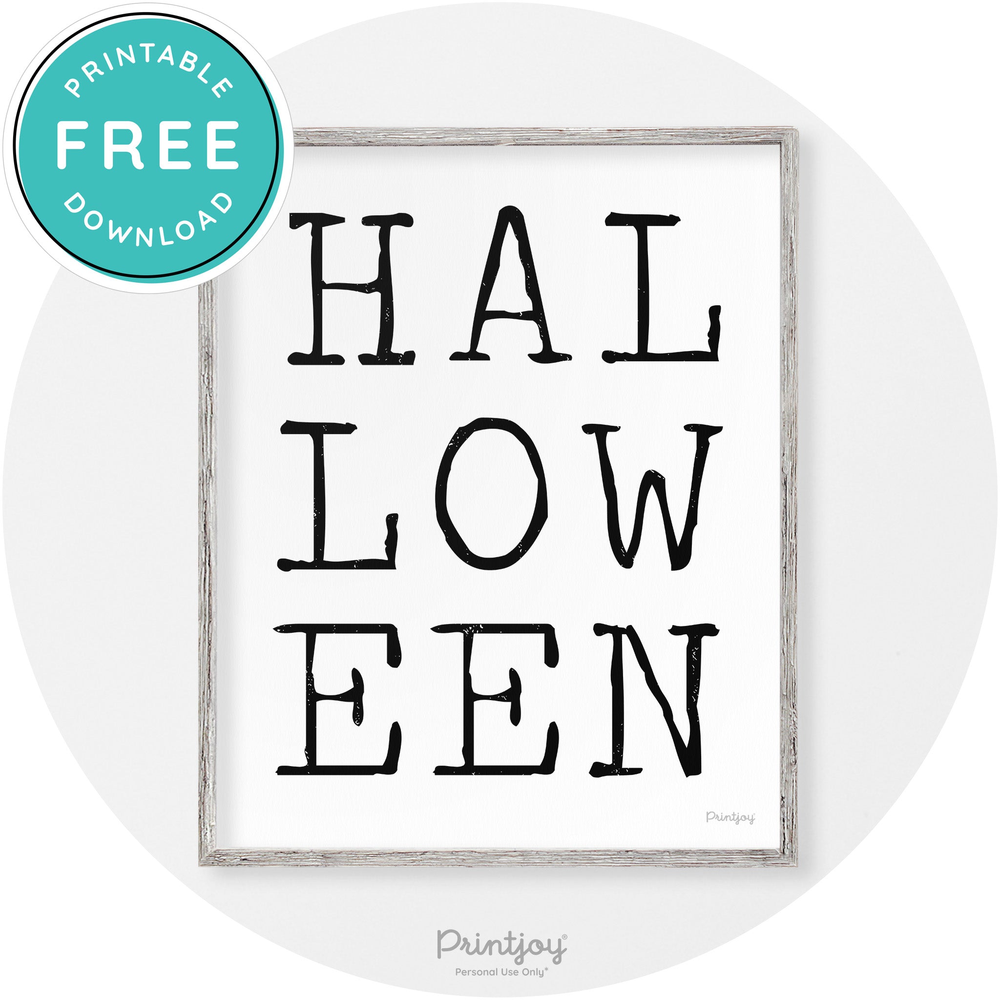 Halloween Eerie Typography Vintage Halloween Wall Art Free Printable - Printjoy