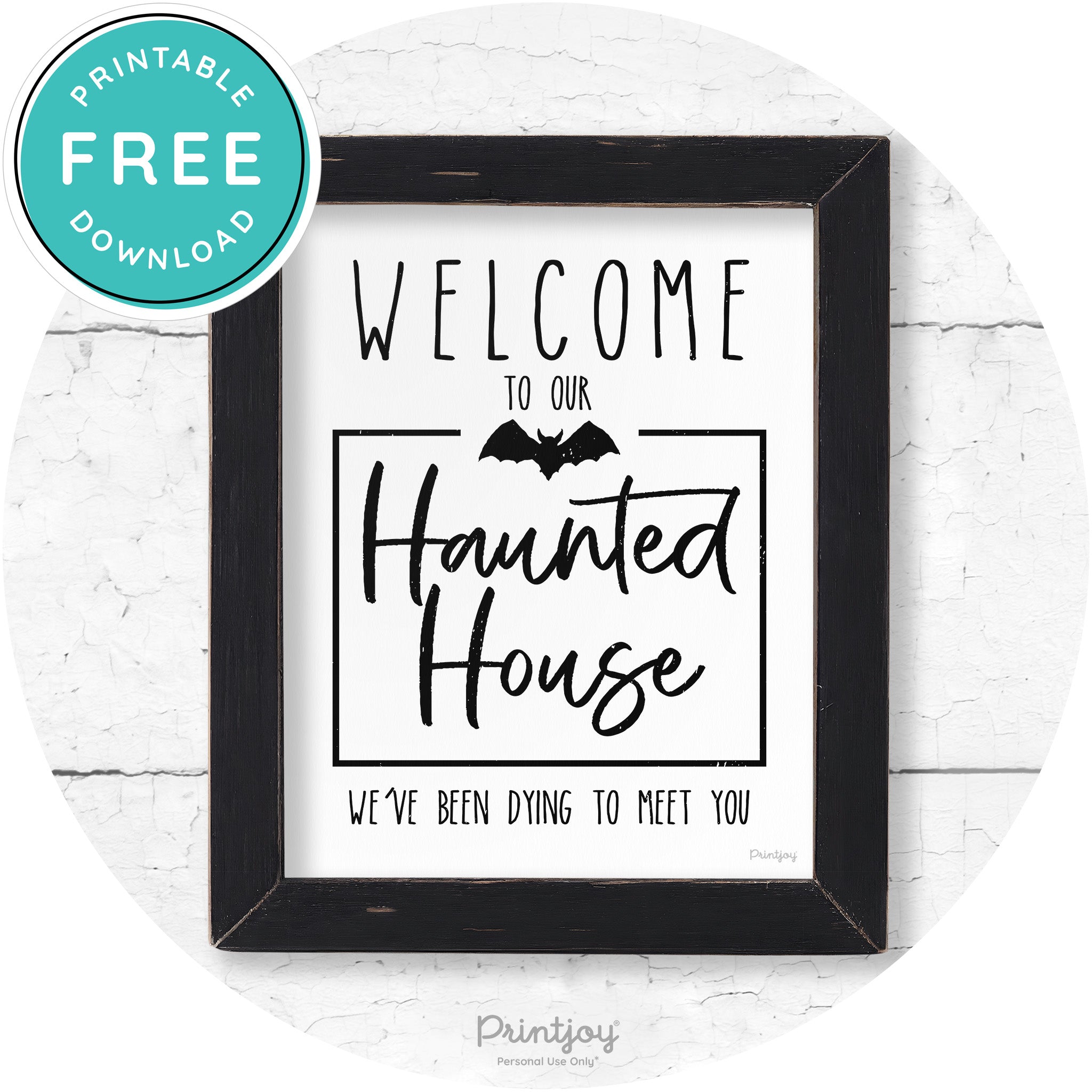 Free Printable Haunted House Farmhouse Halloween Wall Art Gallery