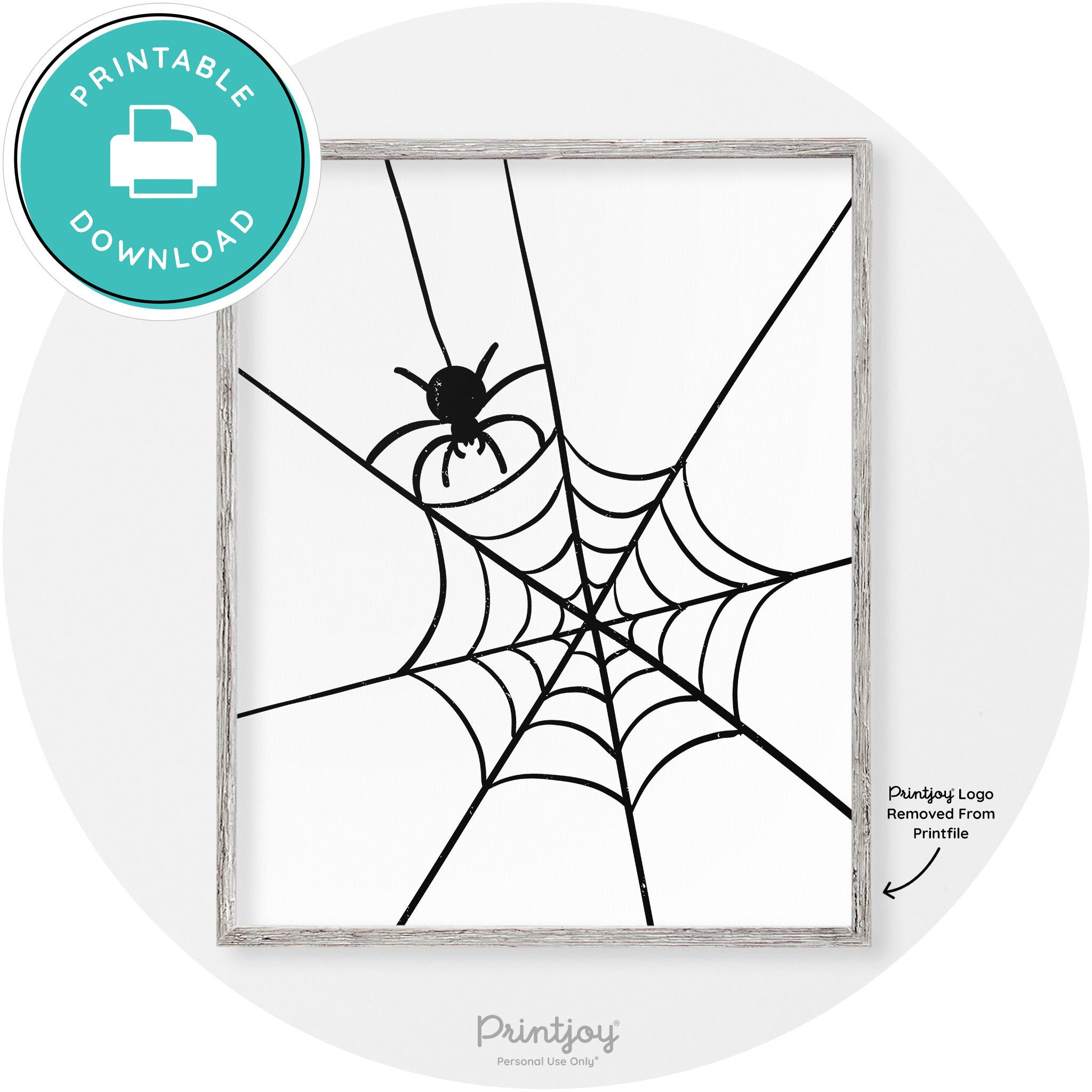 Halloween Spider Web Modern Vintage Wall Art Free Printable - Printjoy