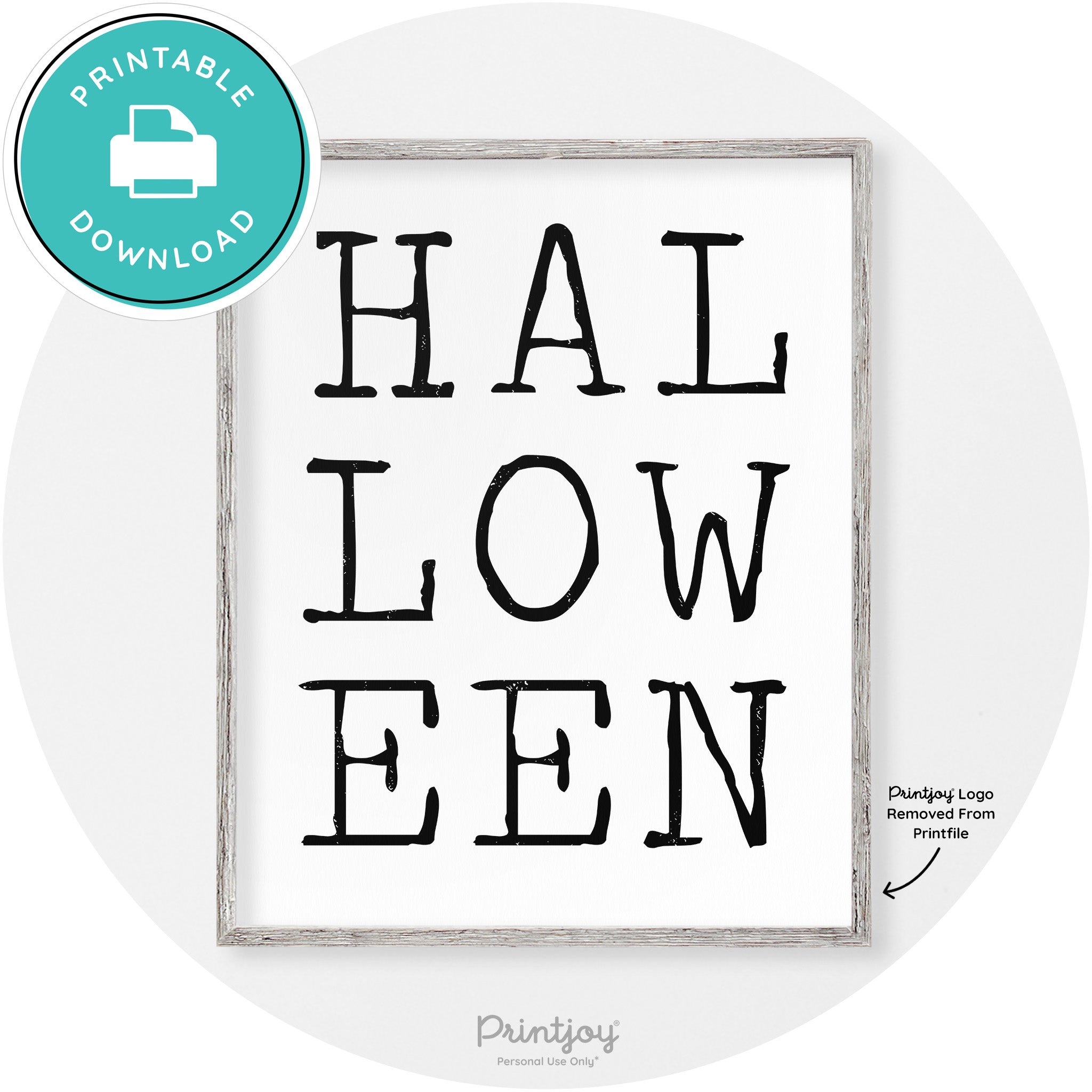 Halloween Eerie Typography Vintage Halloween Wall Art Free Printable - Printjoy