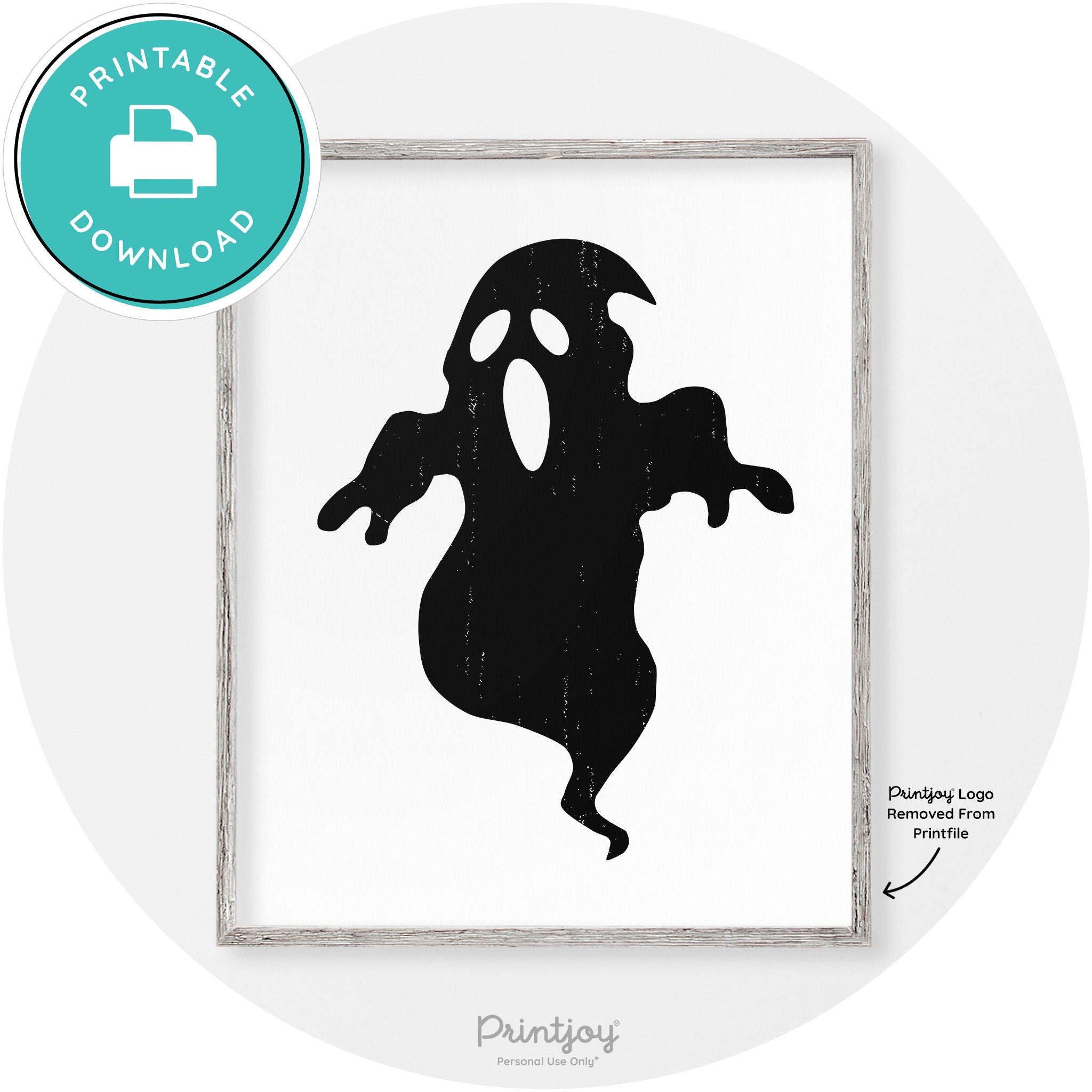 Spooky Ghost Boogie Man Halloween Vintage Wall Art Free Printable - Printjoy
