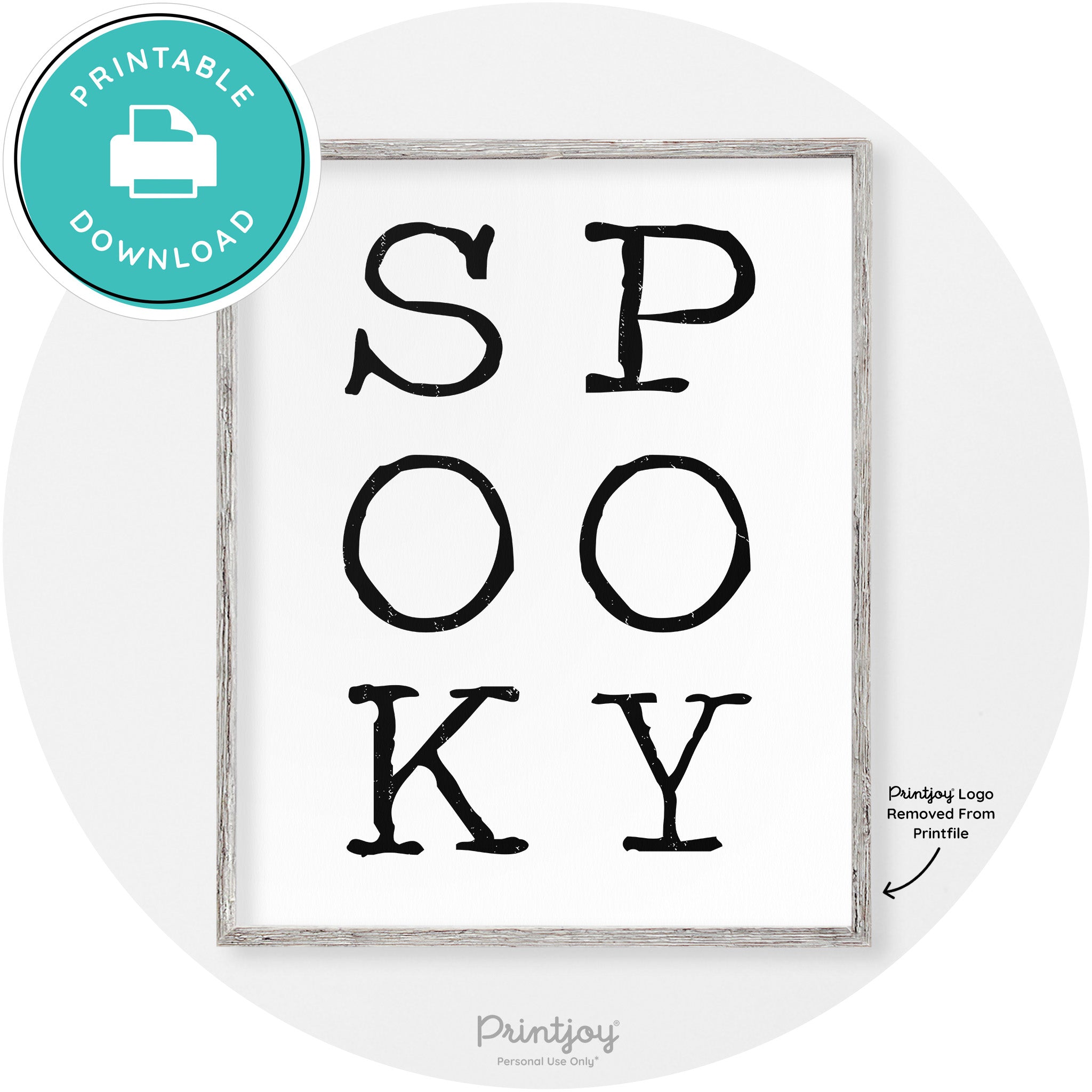 Spooky Halloween Modern Vintage Wall Art Decor Free Printable - Printjoy