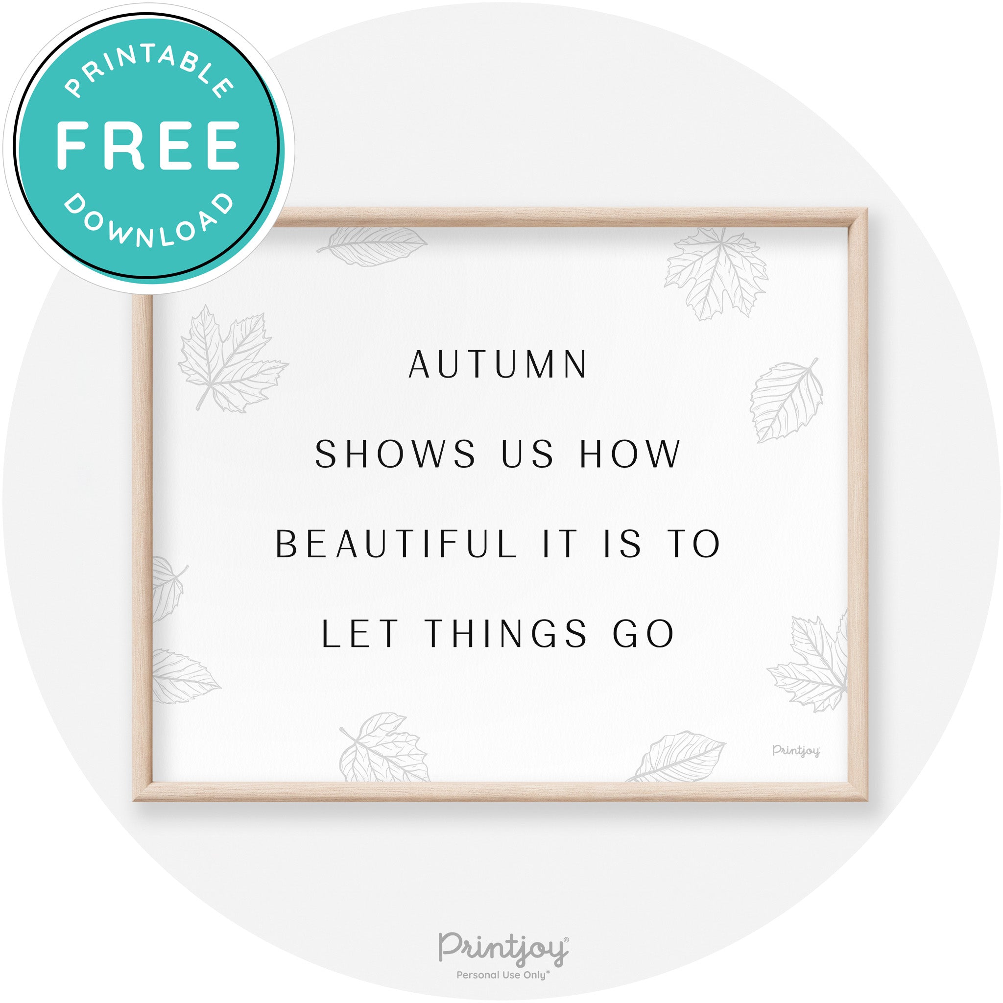 Fall Quote Autumn Let Things Go Transitional Wall Art Free Printable - Printjoy