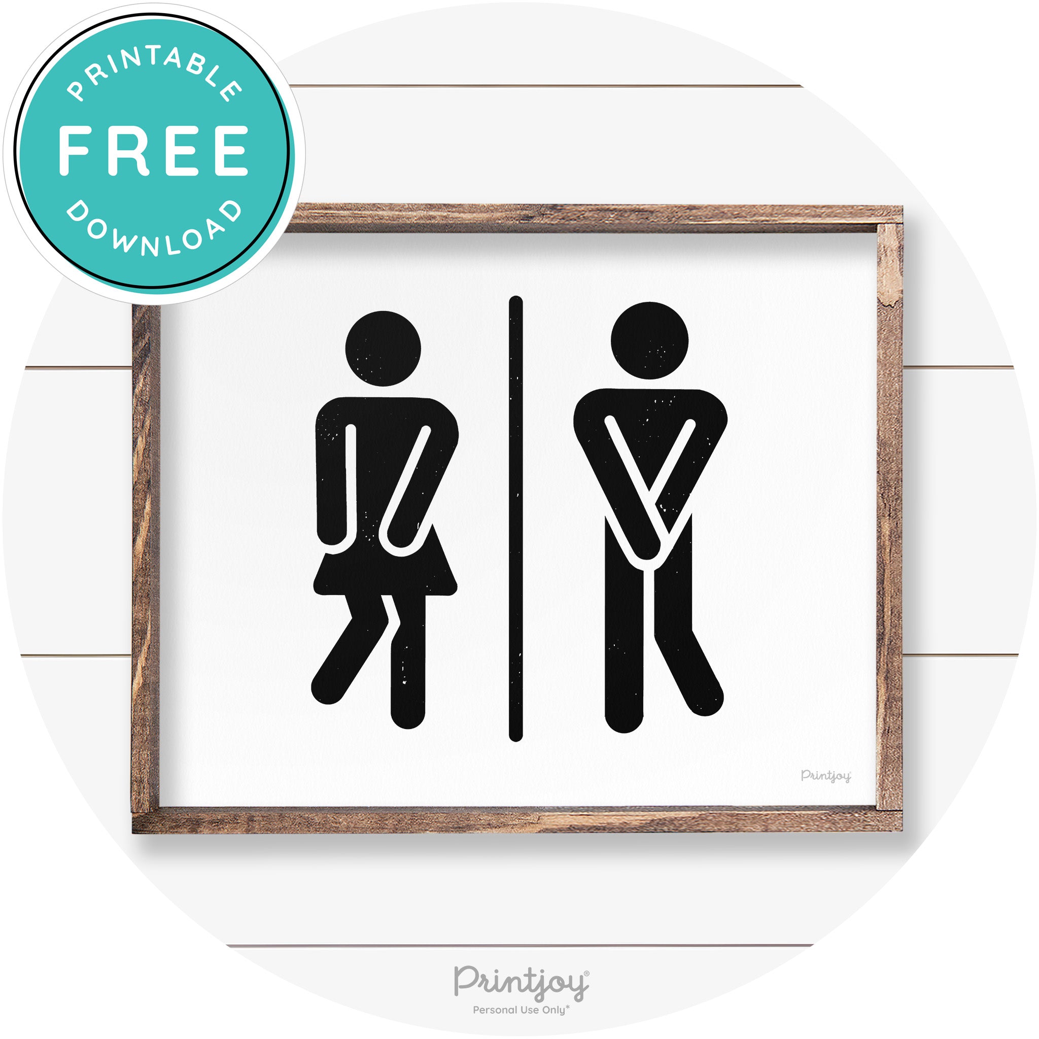 Gotta Go Potty Dance Restroom Sign Farmhouse Art Free Printable - Printjoy
