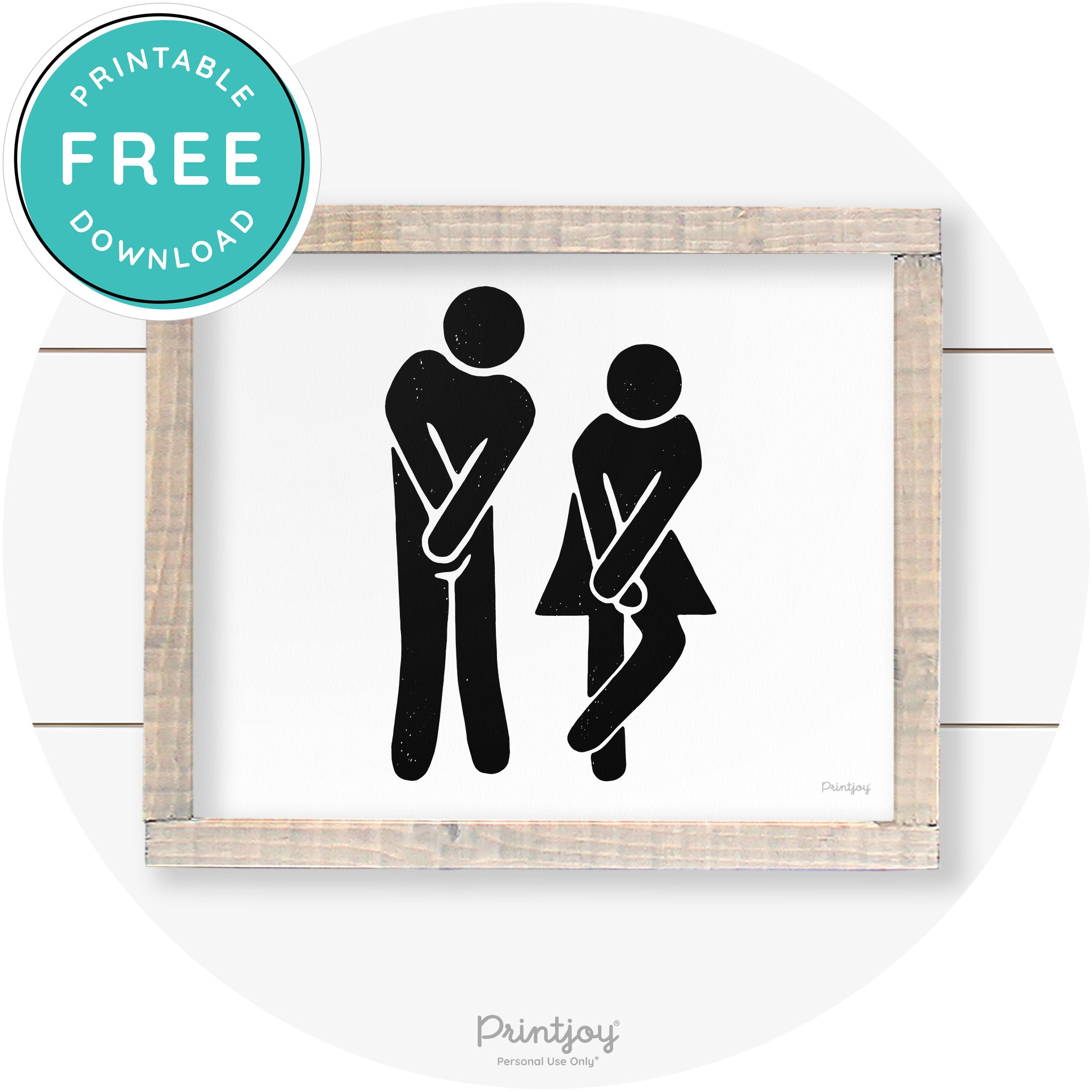 Potty Dance Gotta Go Sign Funny Farmhouse Wall Art Free Printable - Printjoy