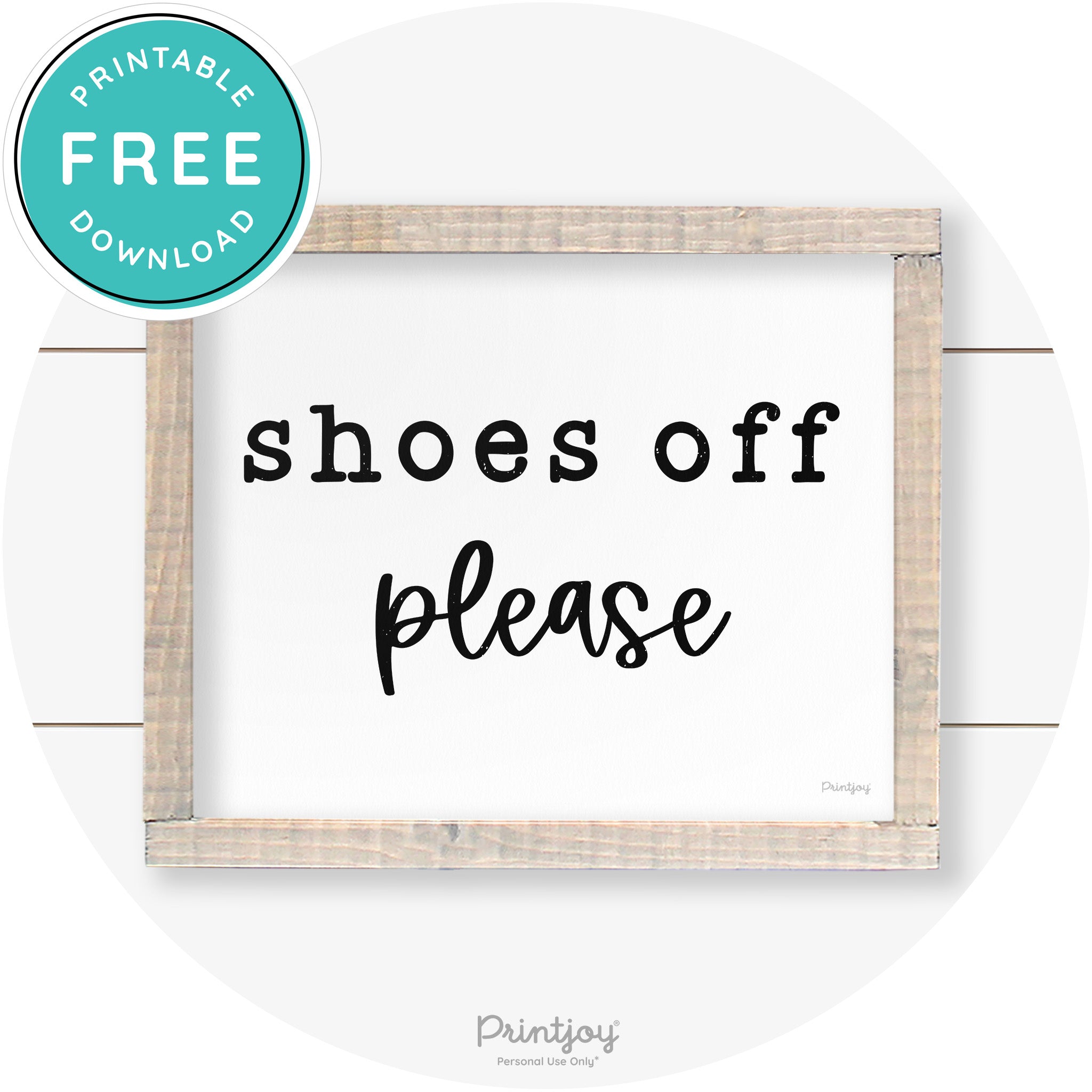 Shoes Off Please Entryway Sign Farmhouse Wall Art Free Printable - Printjoy