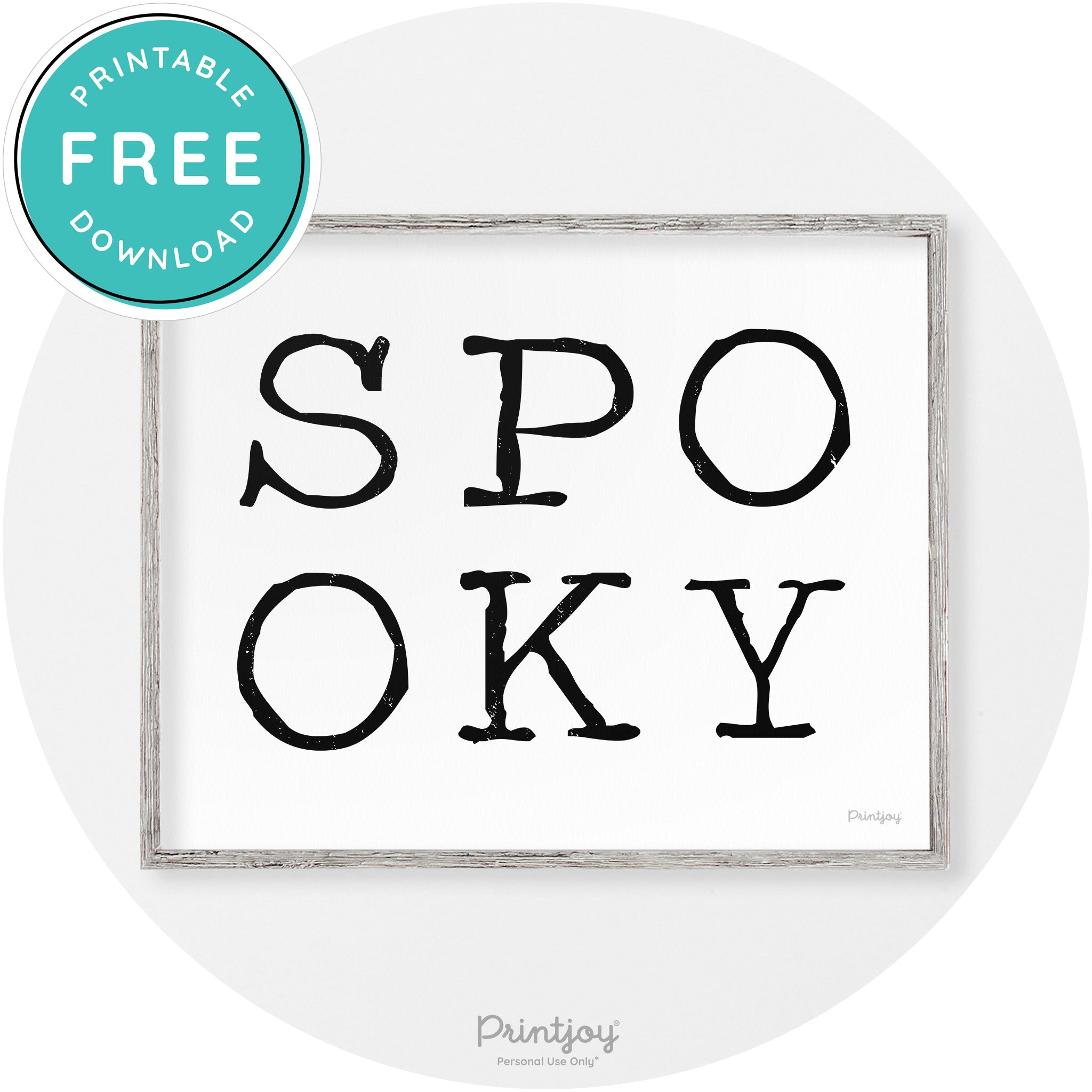 Spooky Halloween Modern Vintage Wall Art Decor Free Printable - Printjoy