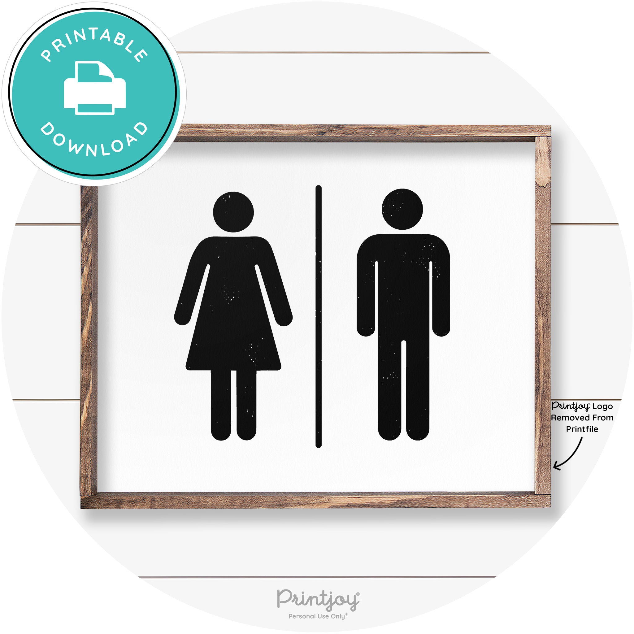 Restroom Sign Womens Mens Bathroom Farmhouse Art Free Printable