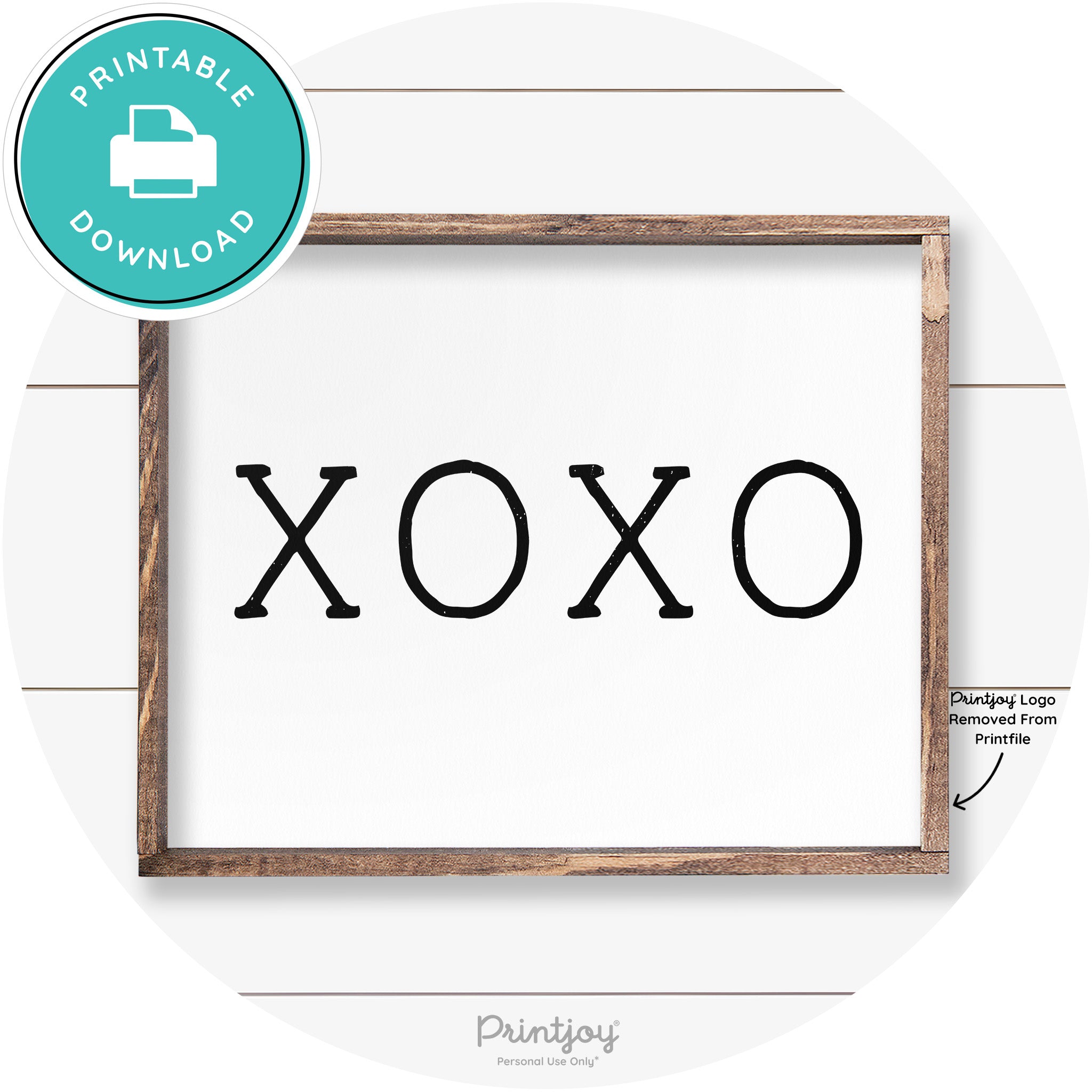 Xoxo Cute Couples Love Modern Farmhouse Wall Art Free Printable