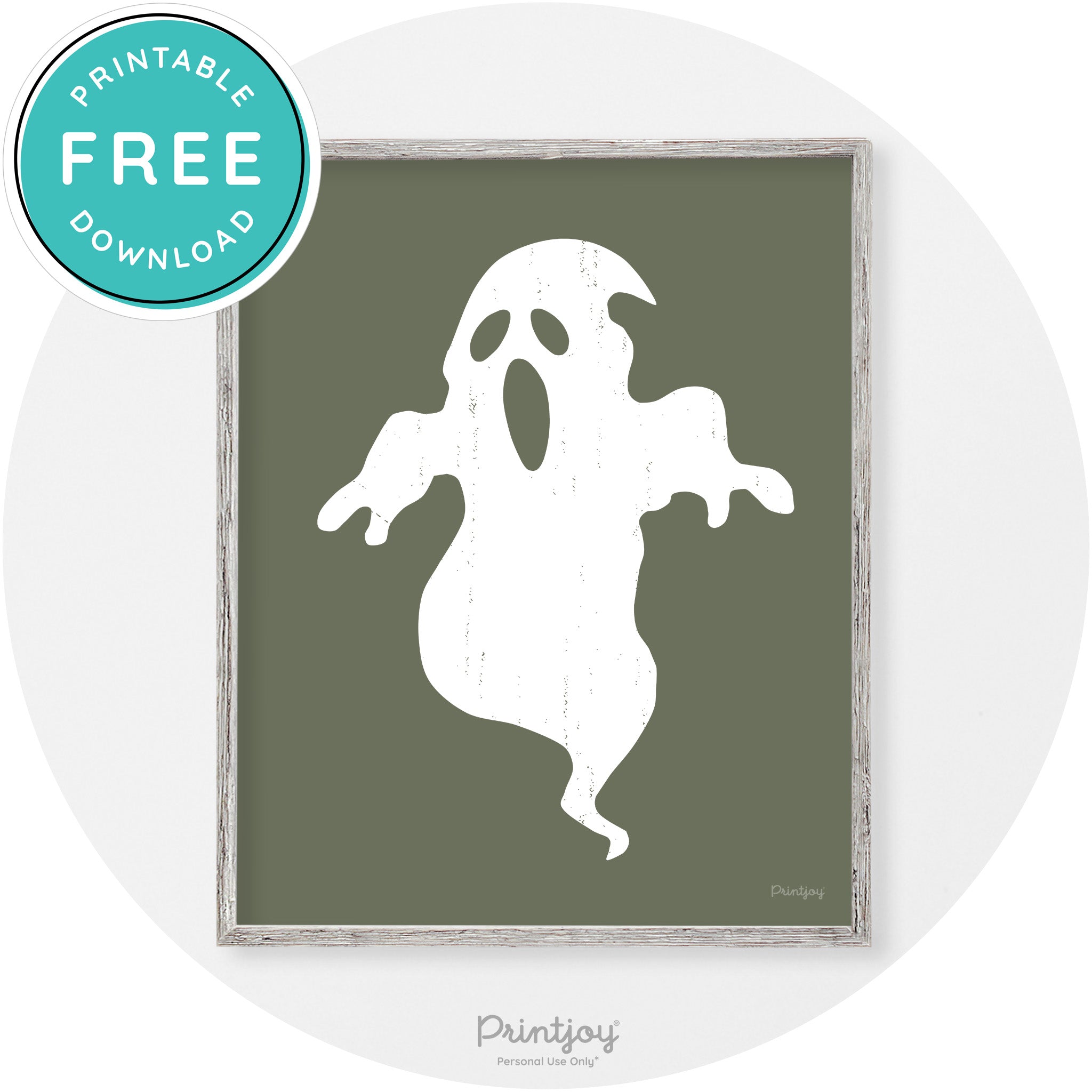 Spooky Ghost Boogie Man Halloween Vintage Wall Art Free Printable - Printjoy