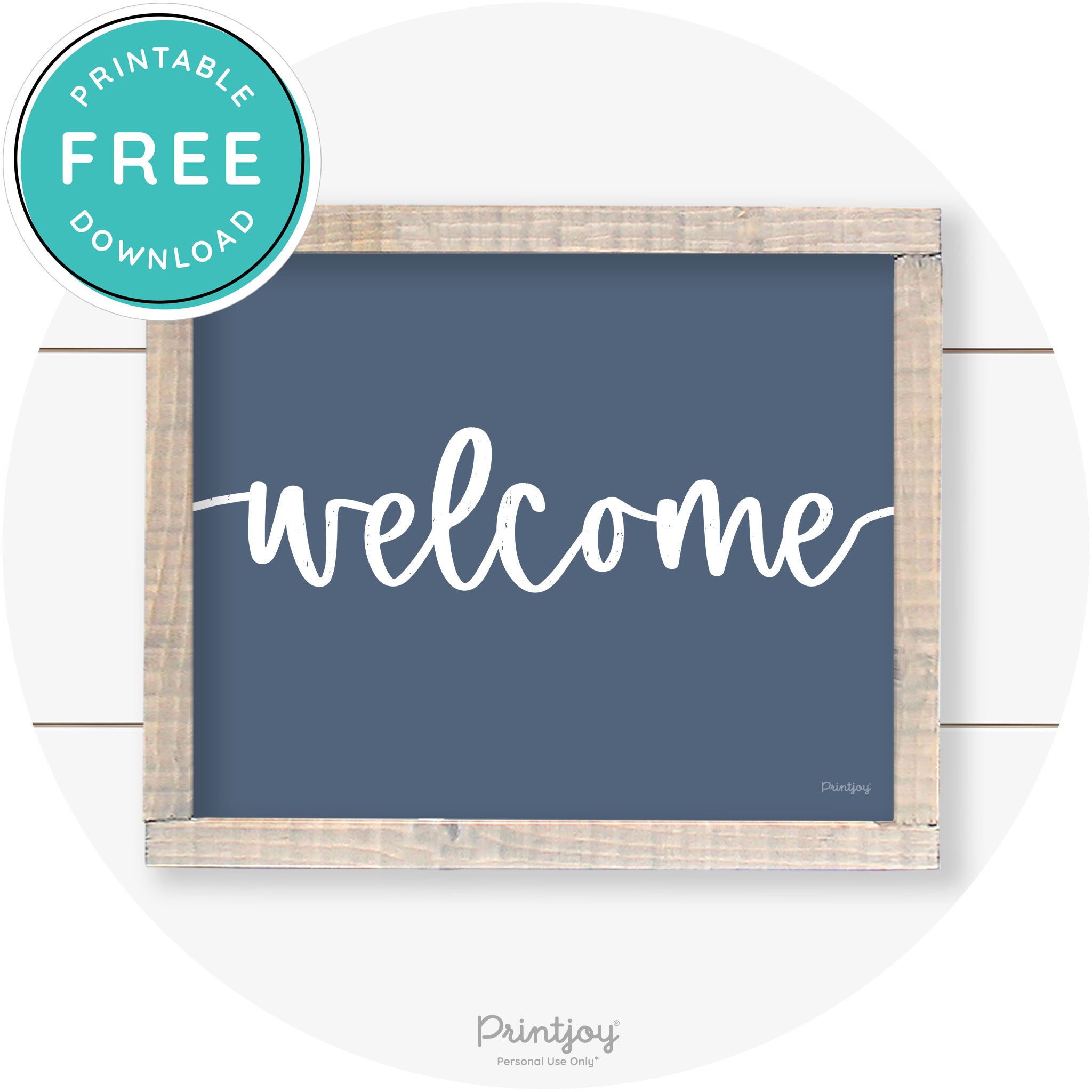Welcome Entryway Sign Cute Farmhouse Wall Art Decor Free Printable - Printjoy