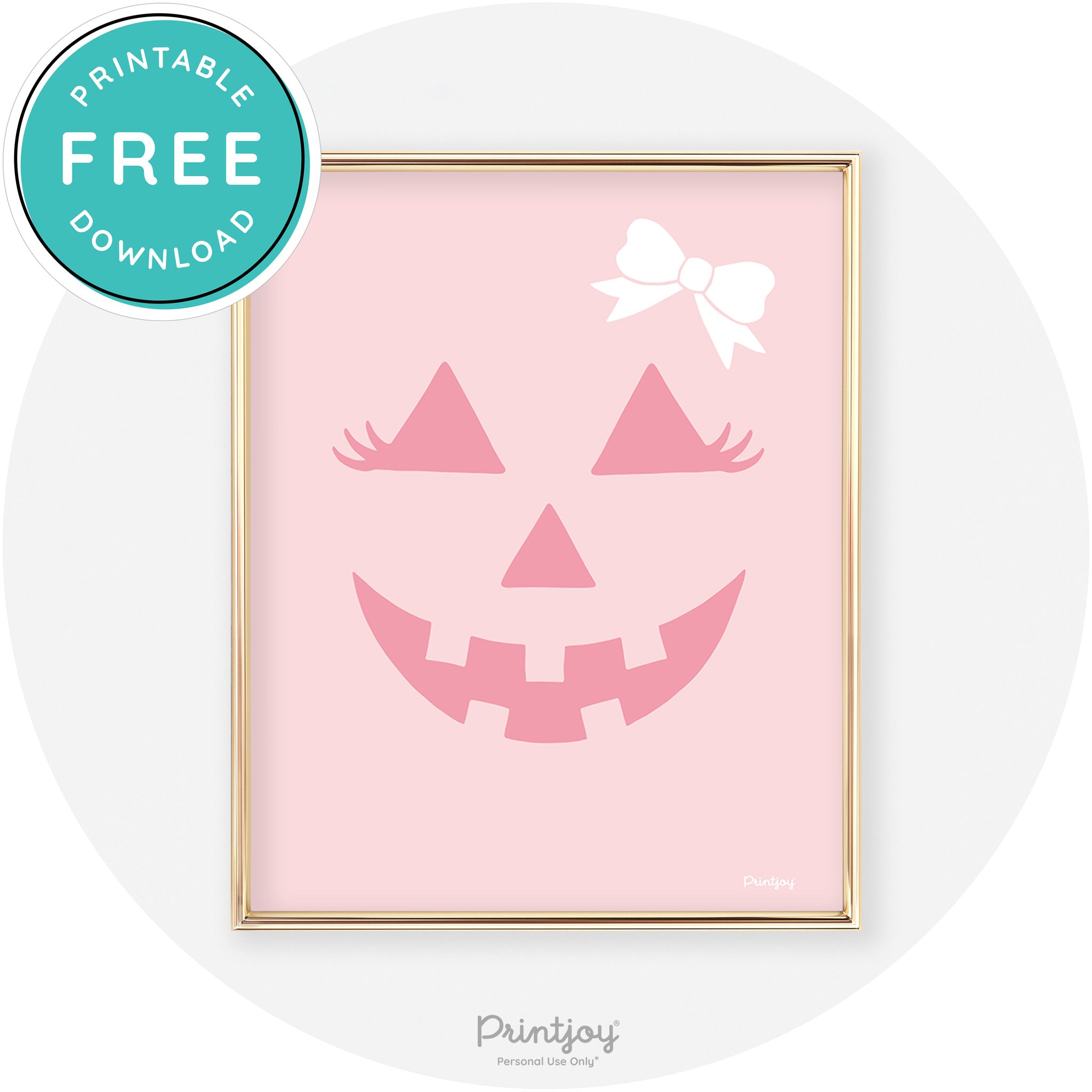 Girl Jack O Lantern Fun Cute Chic Halloween Wall Art Free Printable - Printjoy