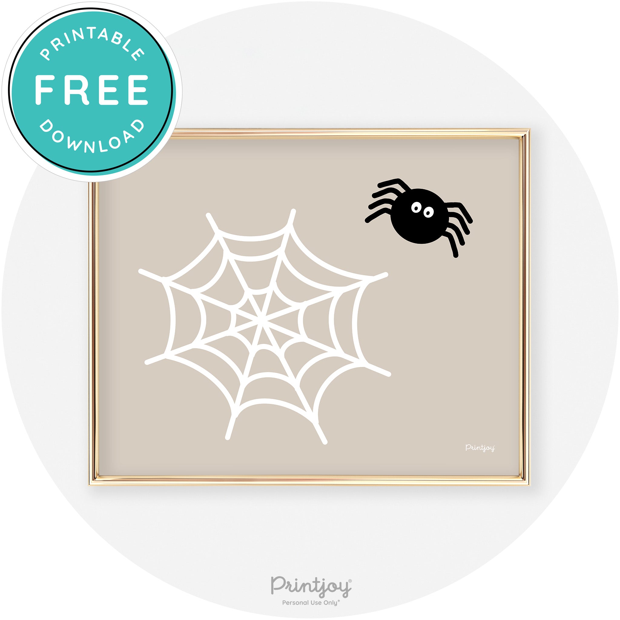 Spider Web Fun Cute Chic Halloween Wall Art Decor Free Printable - Printjoy