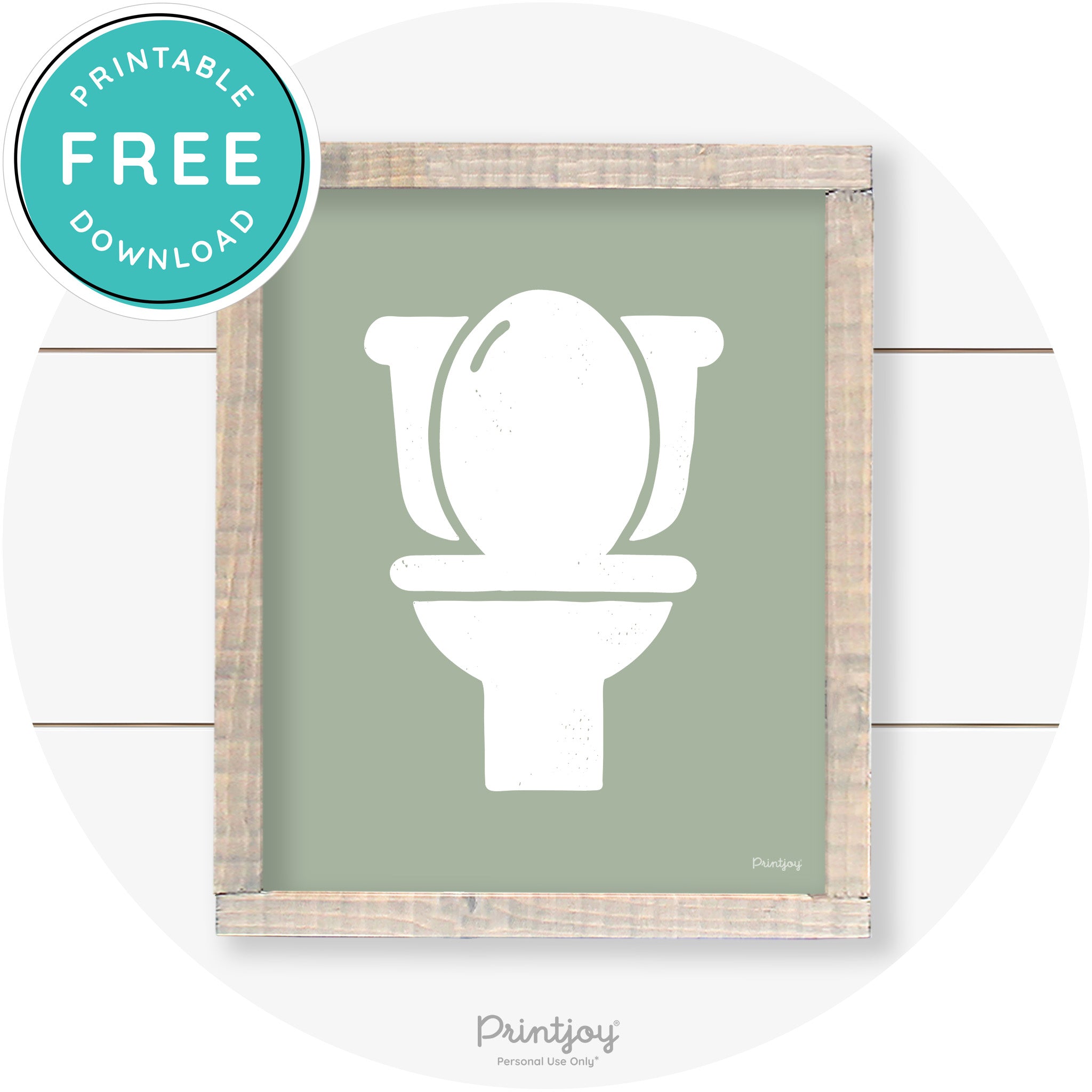 Toilet Seat Bathroom Sign Farmhouse Wall Art Decor Free Printable