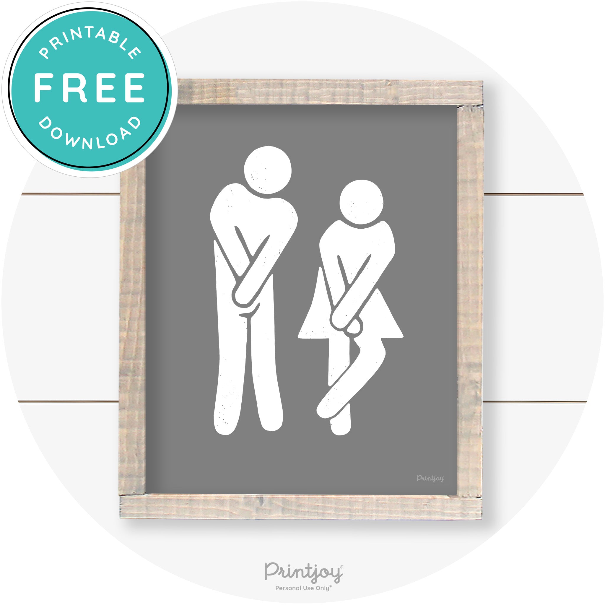 Potty Dance Gotta Go Sign Funny Farmhouse Wall Art Free Printable