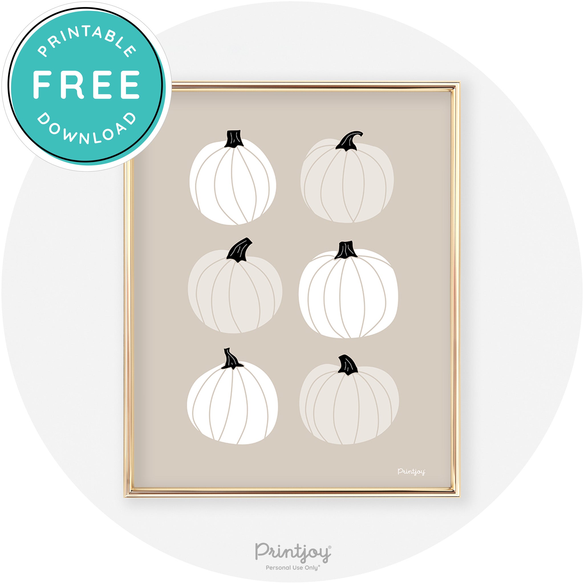 Pumpkins Fun Cute Chic Halloween Fall Wall Art Decor Free Printable - Printjoy