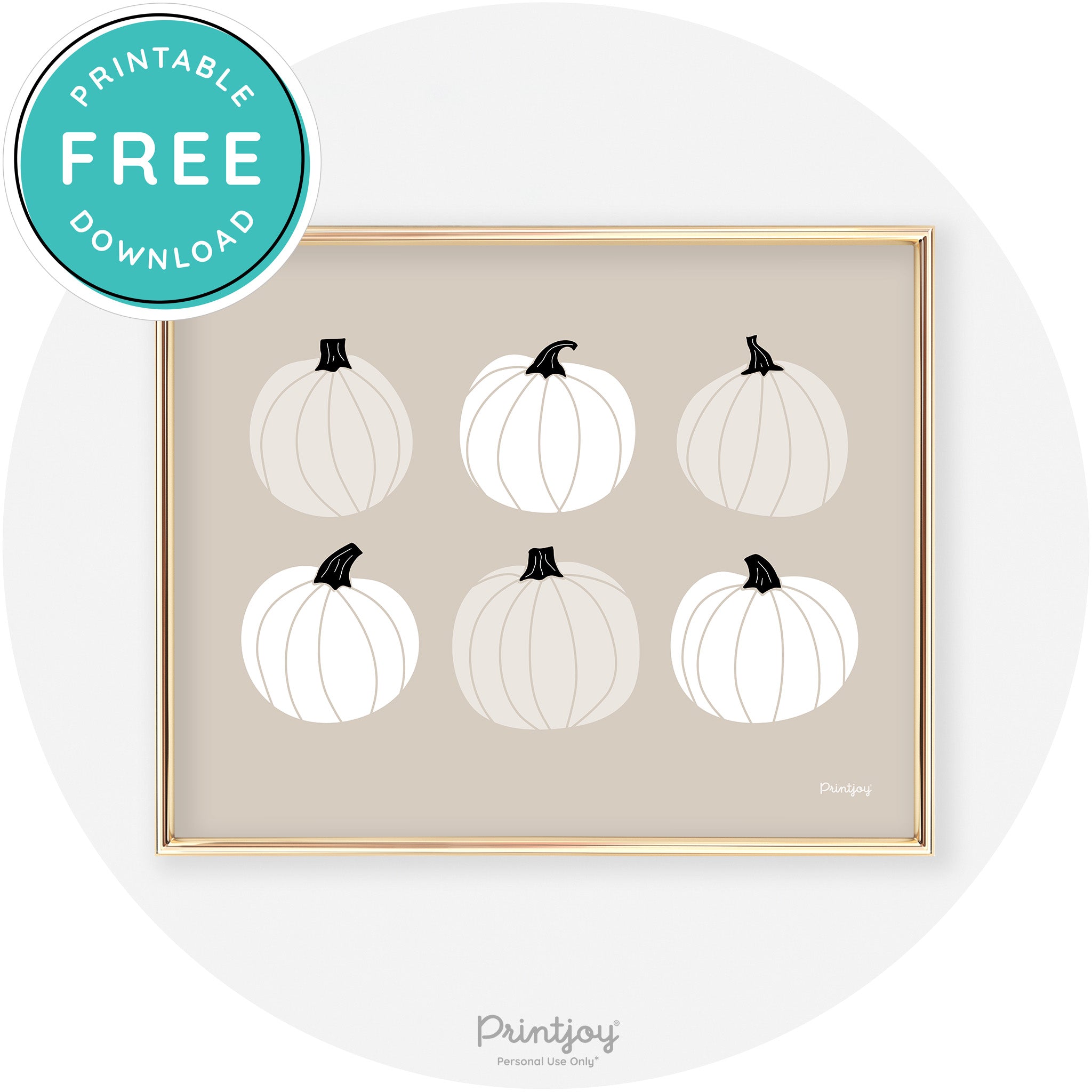 Pumpkins Fun Cute Chic Halloween Fall Wall Art Decor Free Printable - Printjoy