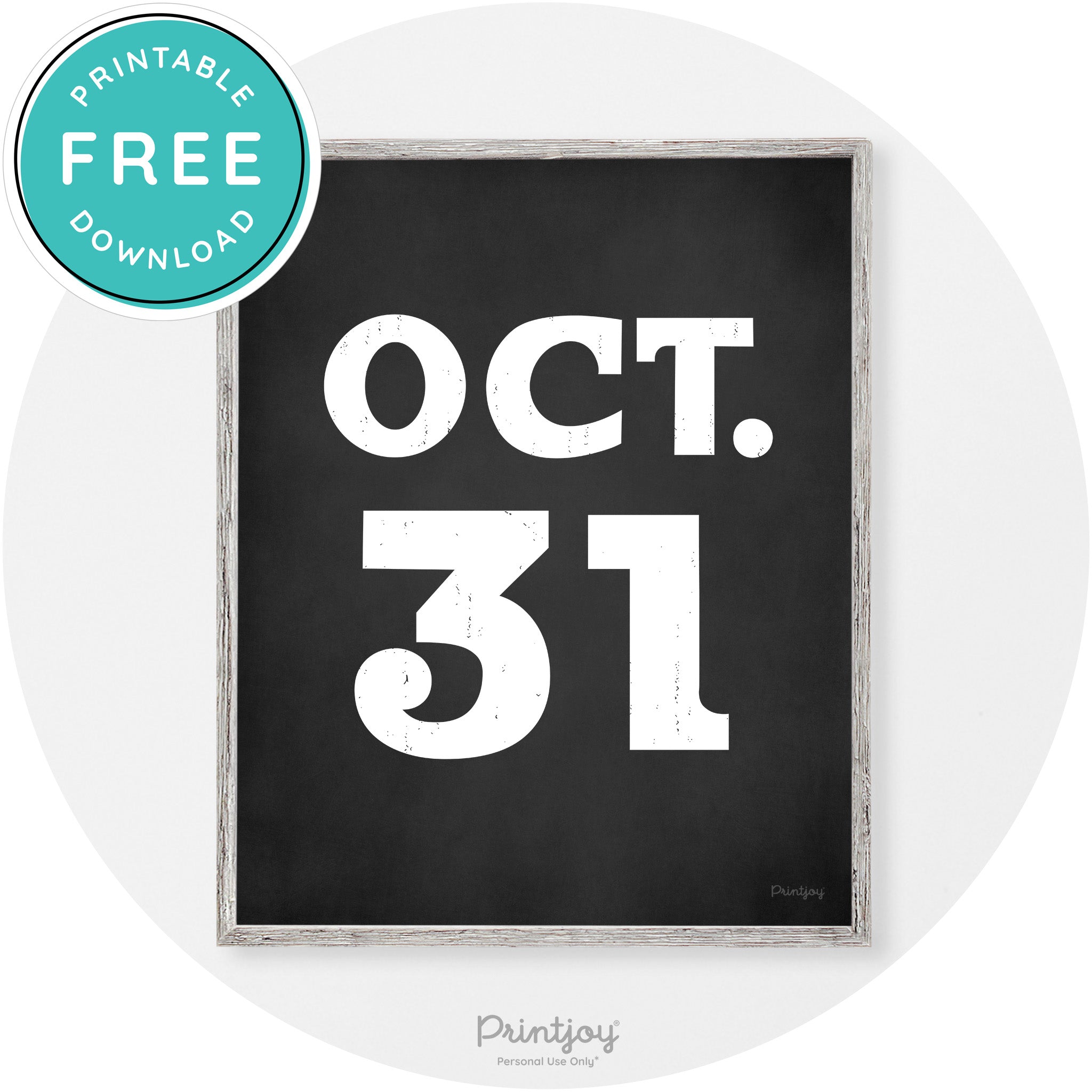 October 31 Halloween Day Vintage Halloween Wall Art Free Printable - Printjoy