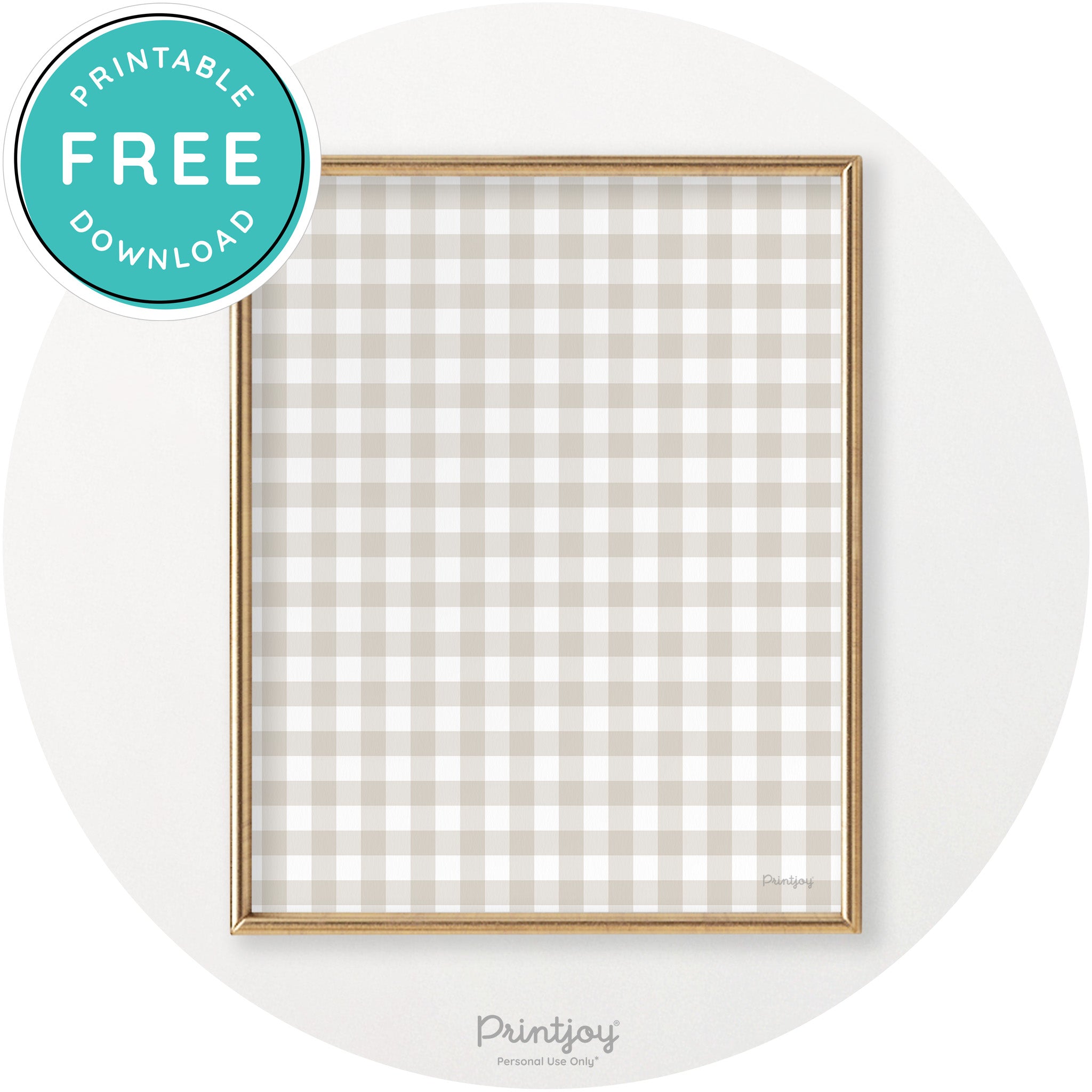 Thanksgiving Plaid Accent Modern Chic Wall Art Decor Free Printable - Printjoy