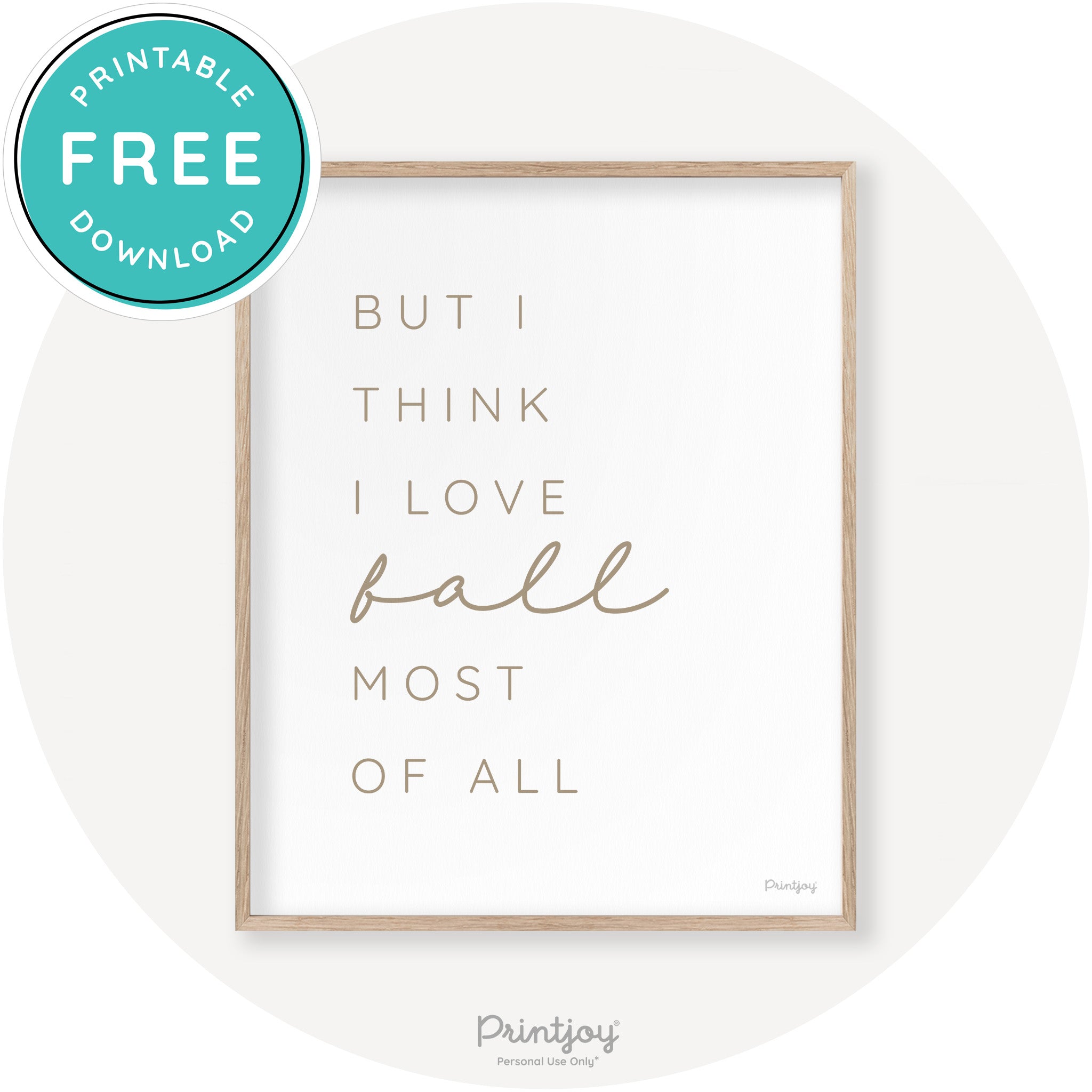 Free Printable Cute Modern Chic Fall Favorite Things Wall Art Gallery
