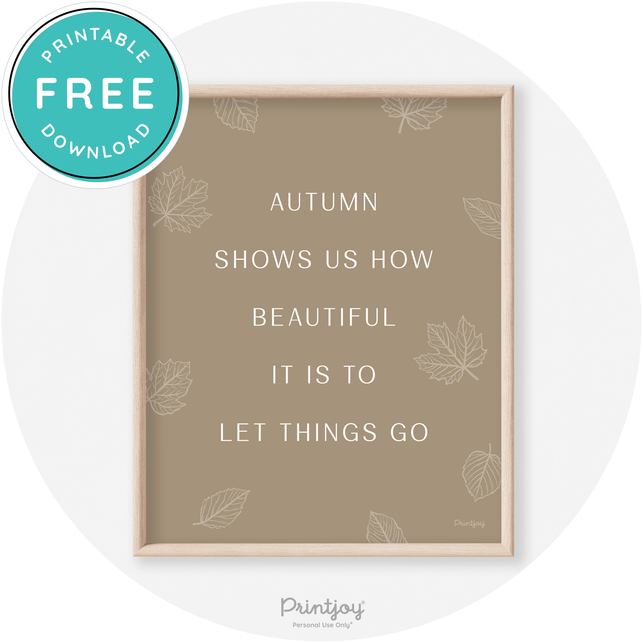 Fall Quote Autumn Let Things Go Transitional Wall Art Free Printable - Printjoy