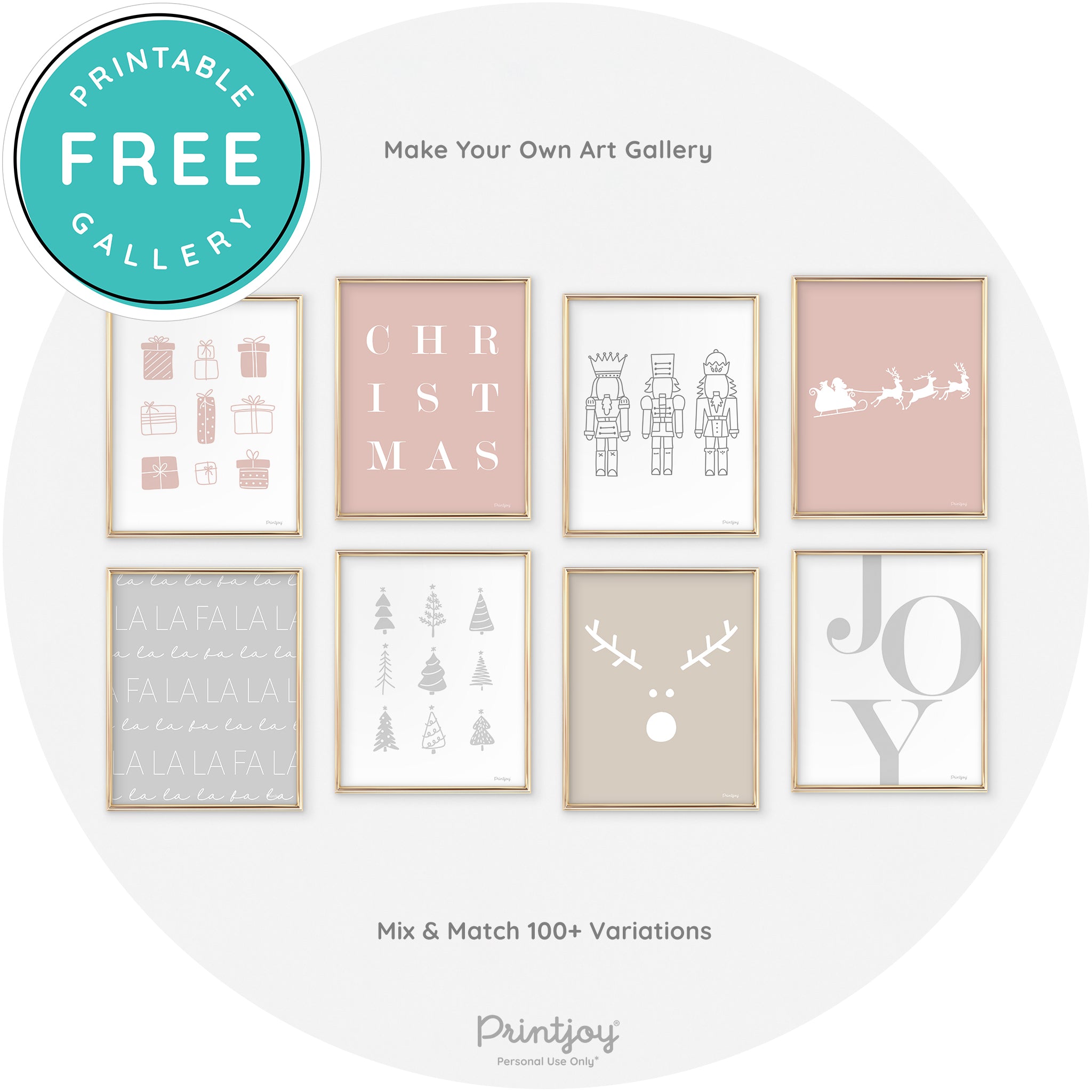 Nutcrackers Line Art Cute Modern Chic Wall Art Decor Free Printable - Printjoy