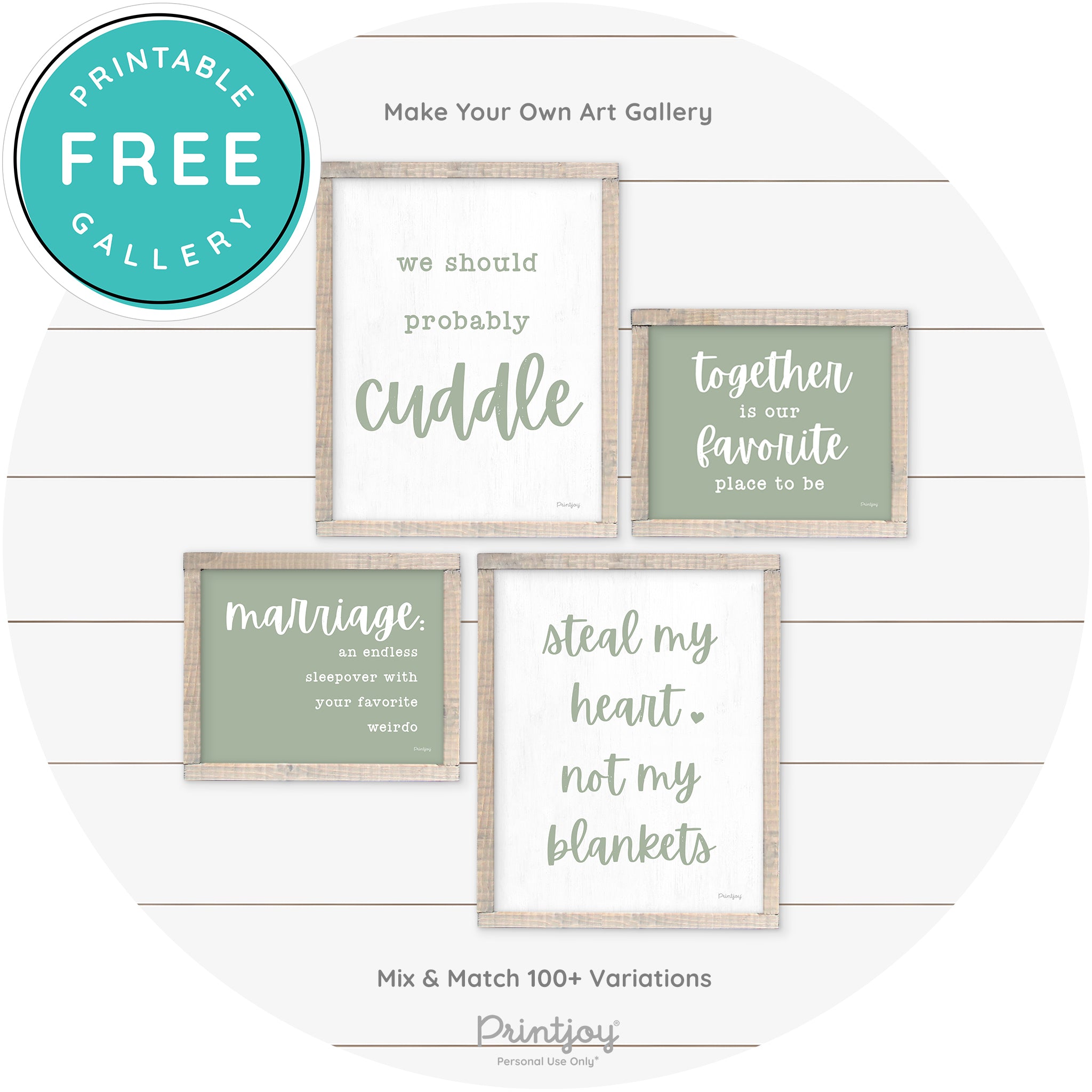 Steal My Heart Not My Blankets Farmhouse Wall Art Free Printable - Printjoy