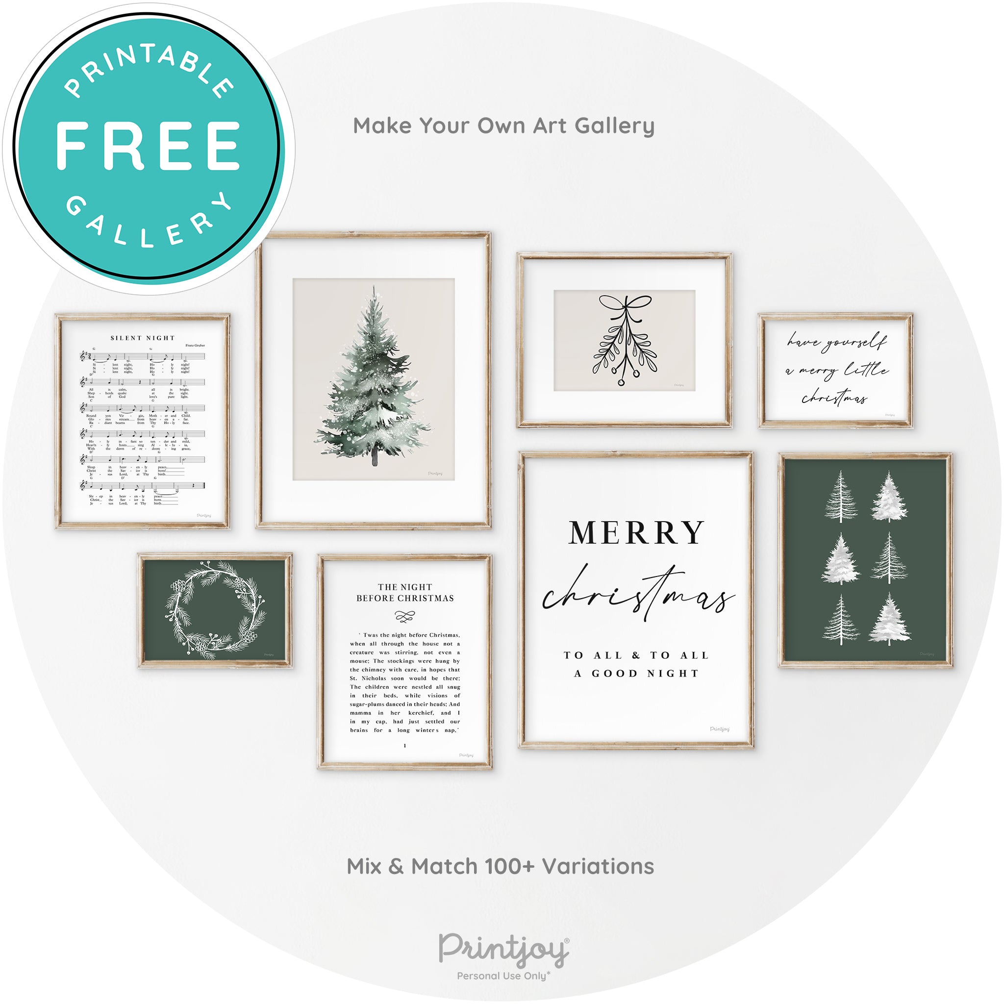 Twas The Night Before Christmas Transitional Wall Art Free Printable