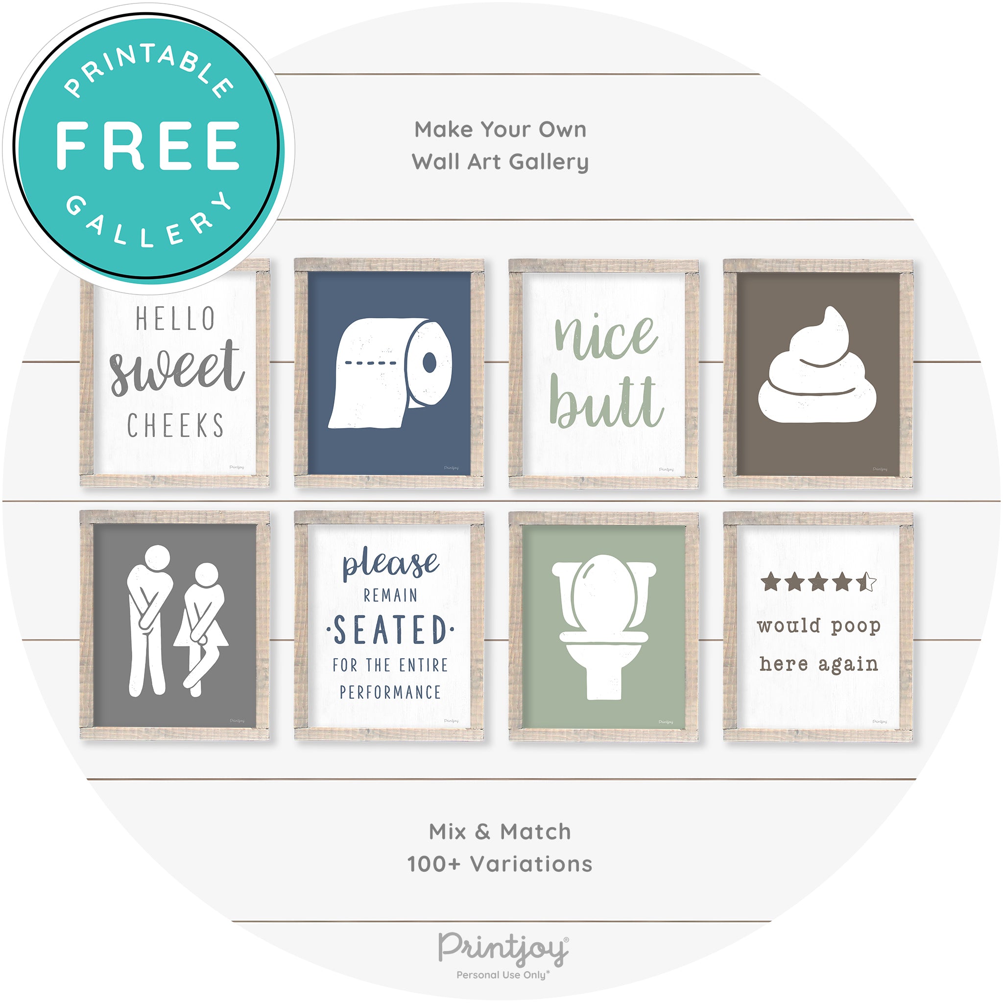 Hello Sweet Cheeks Funny Bathroom Farmhouse Art Free Printable