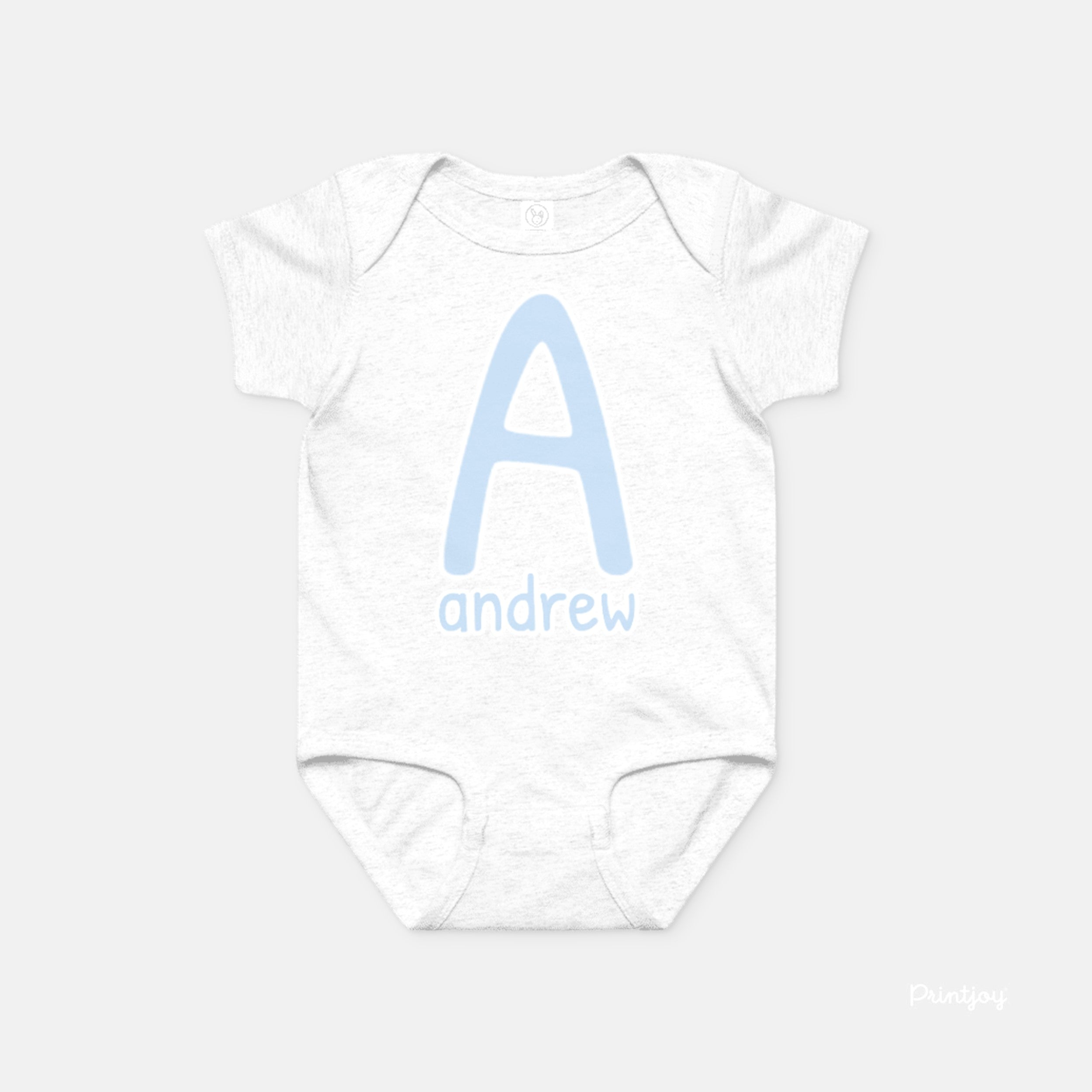 Baby Boy Monogram Name Personalized Onesie - Printjoy