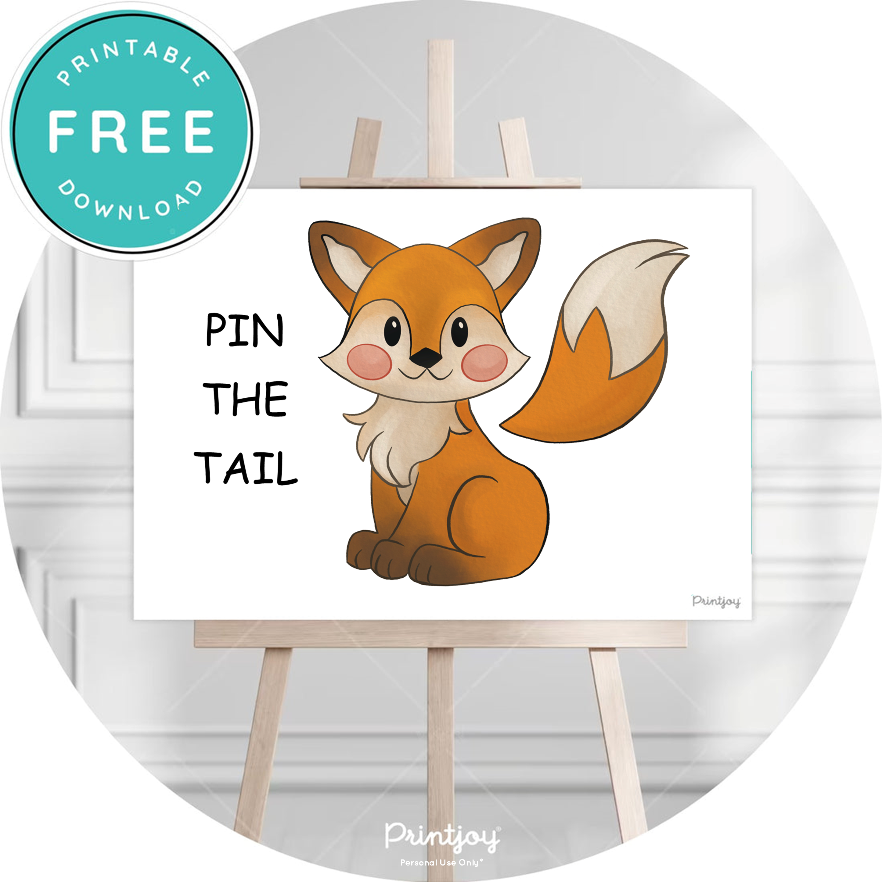 Boys Woodland Friends Pin The Tail Birthday Party Game Printable - Printjoy