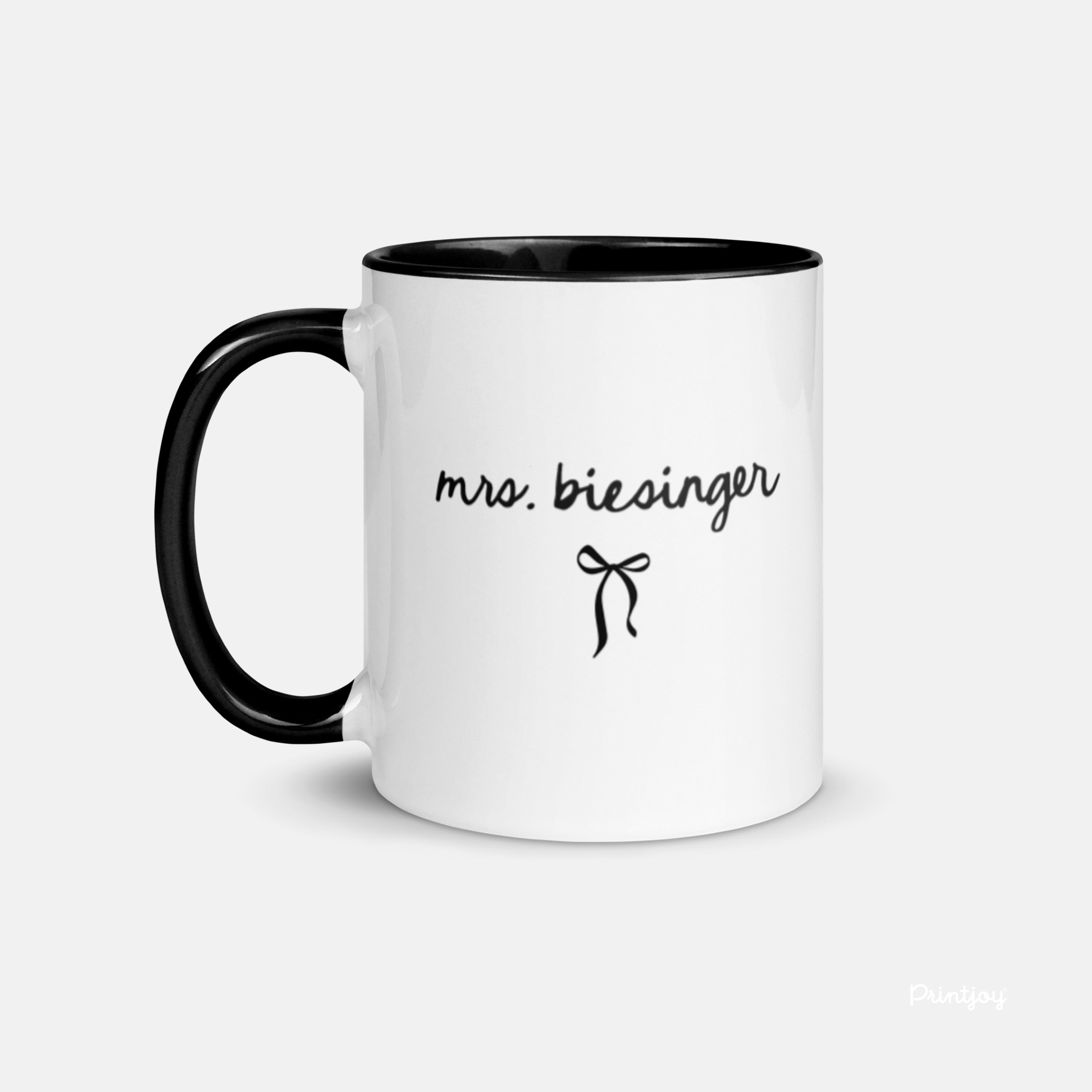 Whimsical Personalized Wedding Gift for Bride Invite Bow Mug - Printjoy