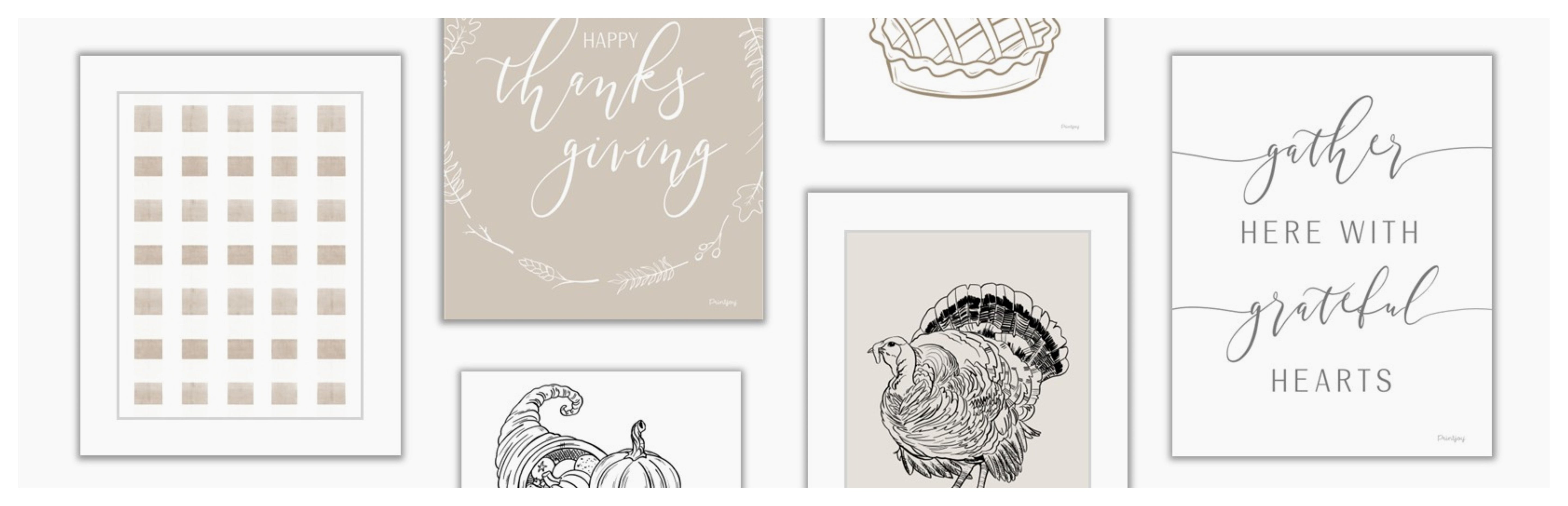 Free Printable Modern Transitional Thanksgiving Wall Art Gallery