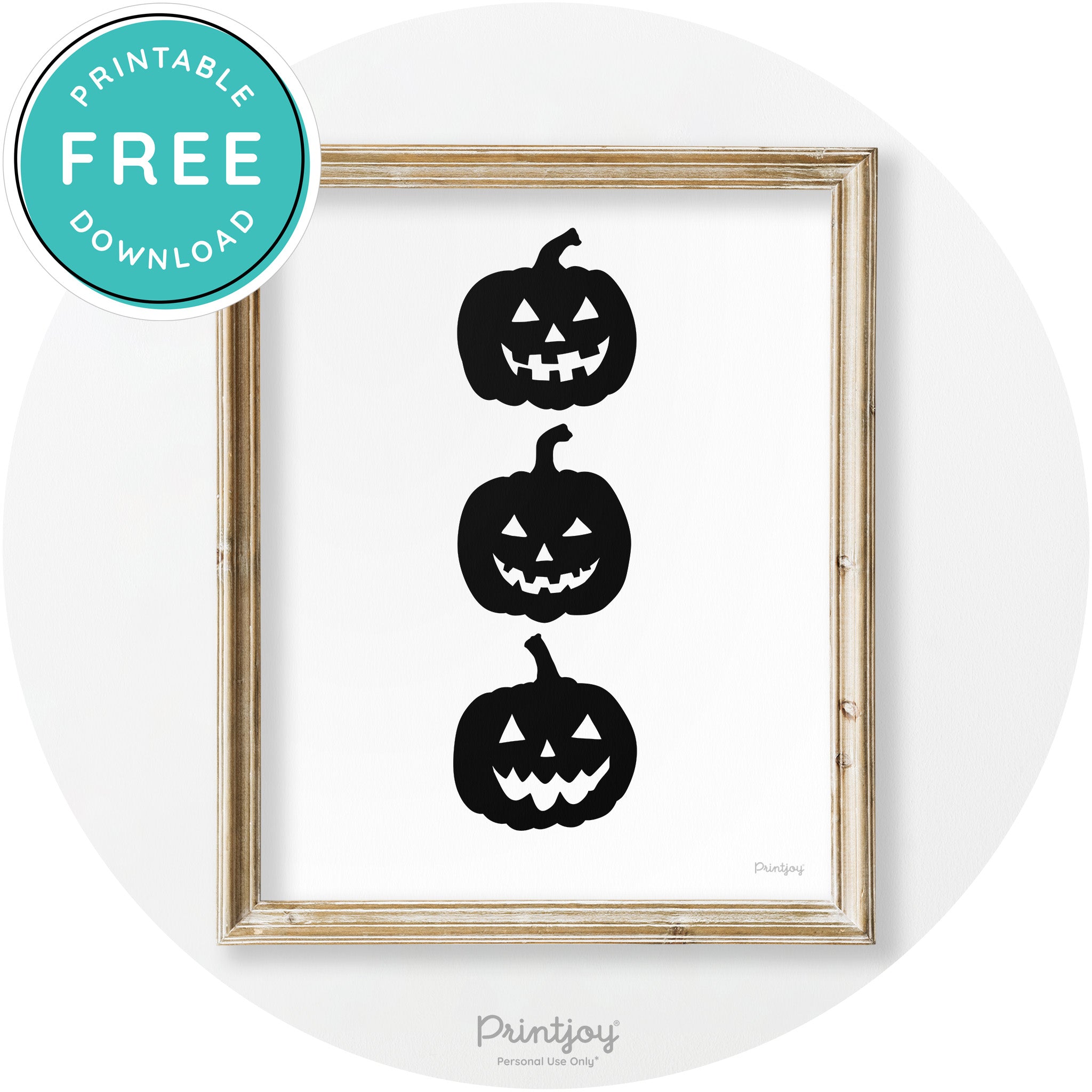 Halloween Jack O Lantern Pumpkins Vintage Wall Art Free Printable