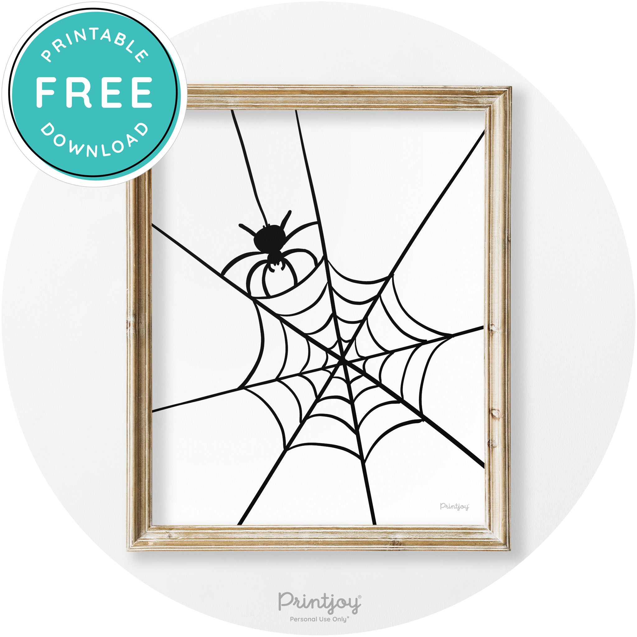 Halloween Spider Web Modern Vintage Wall Art Free Printable