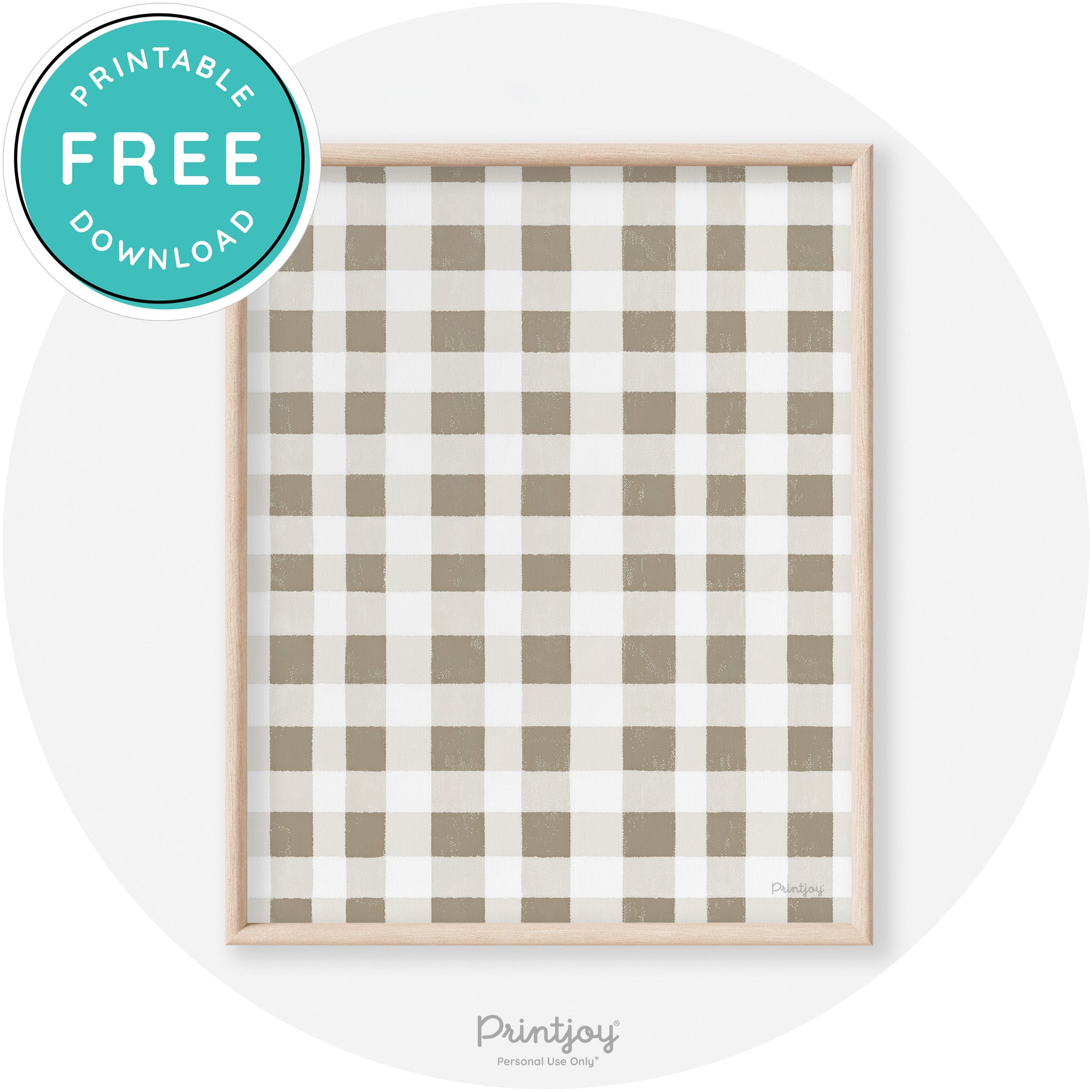 Fall Plaid Neutral Modern Transitional Decor Wall Art Free Printable - Printjoy
