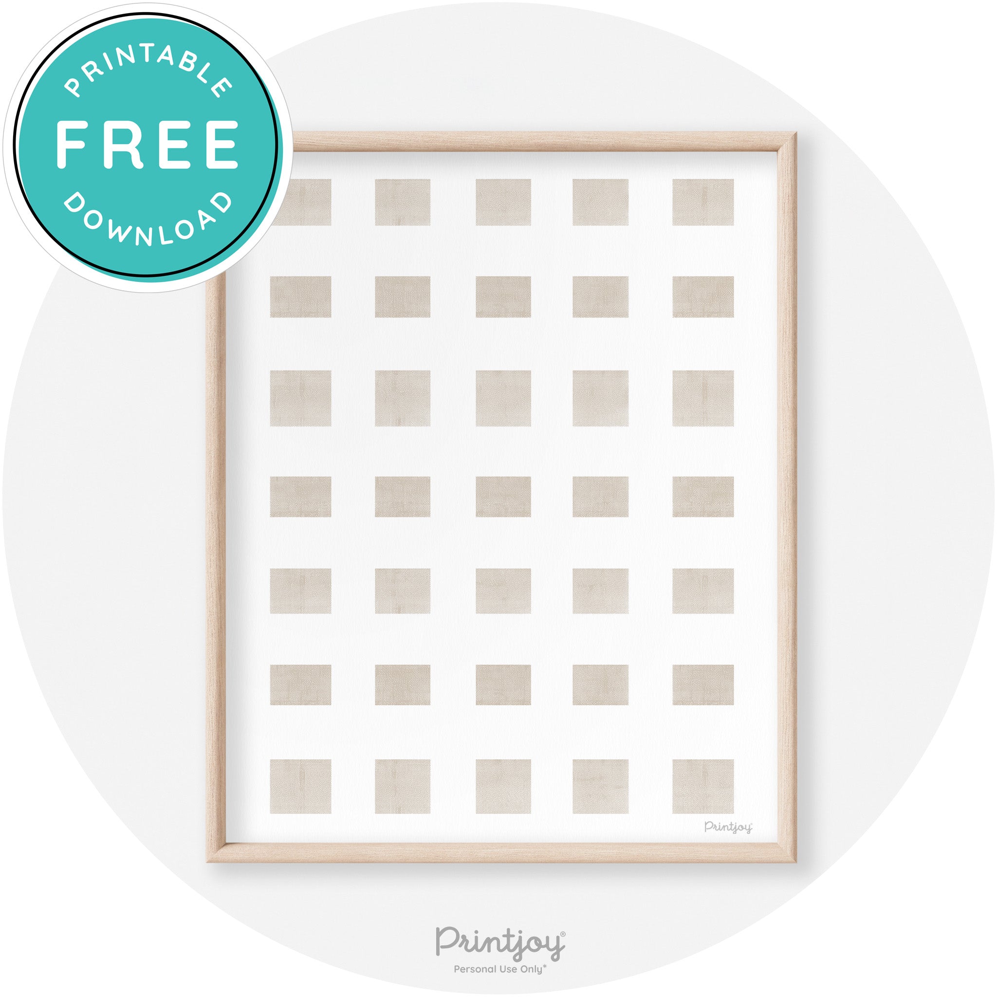 Fall Plaid Neutral Watercolor Modern Transitional Wall Art Free Printable - Printjoy