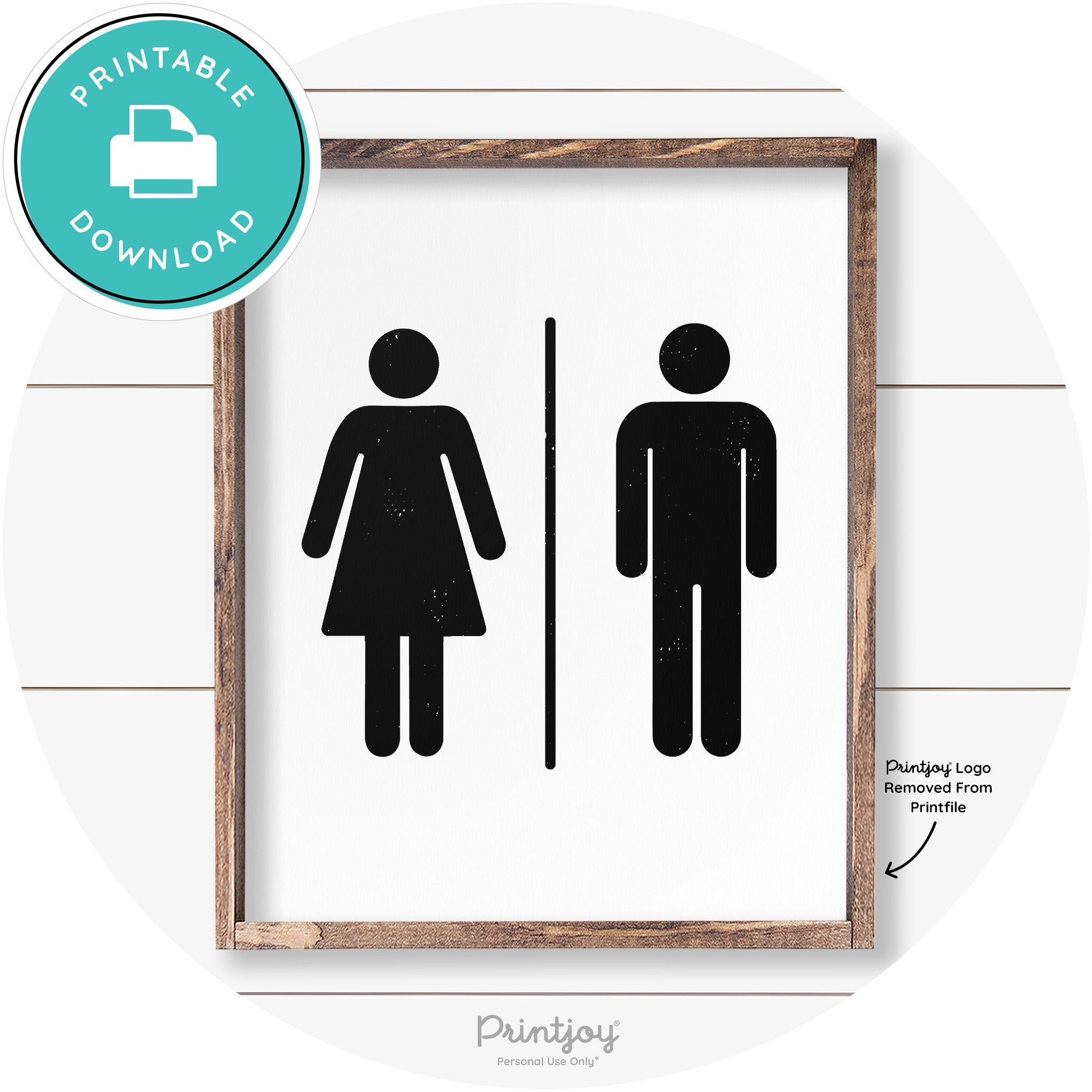 Restroom Sign Womens Mens Bathroom Farmhouse Art Free Printable