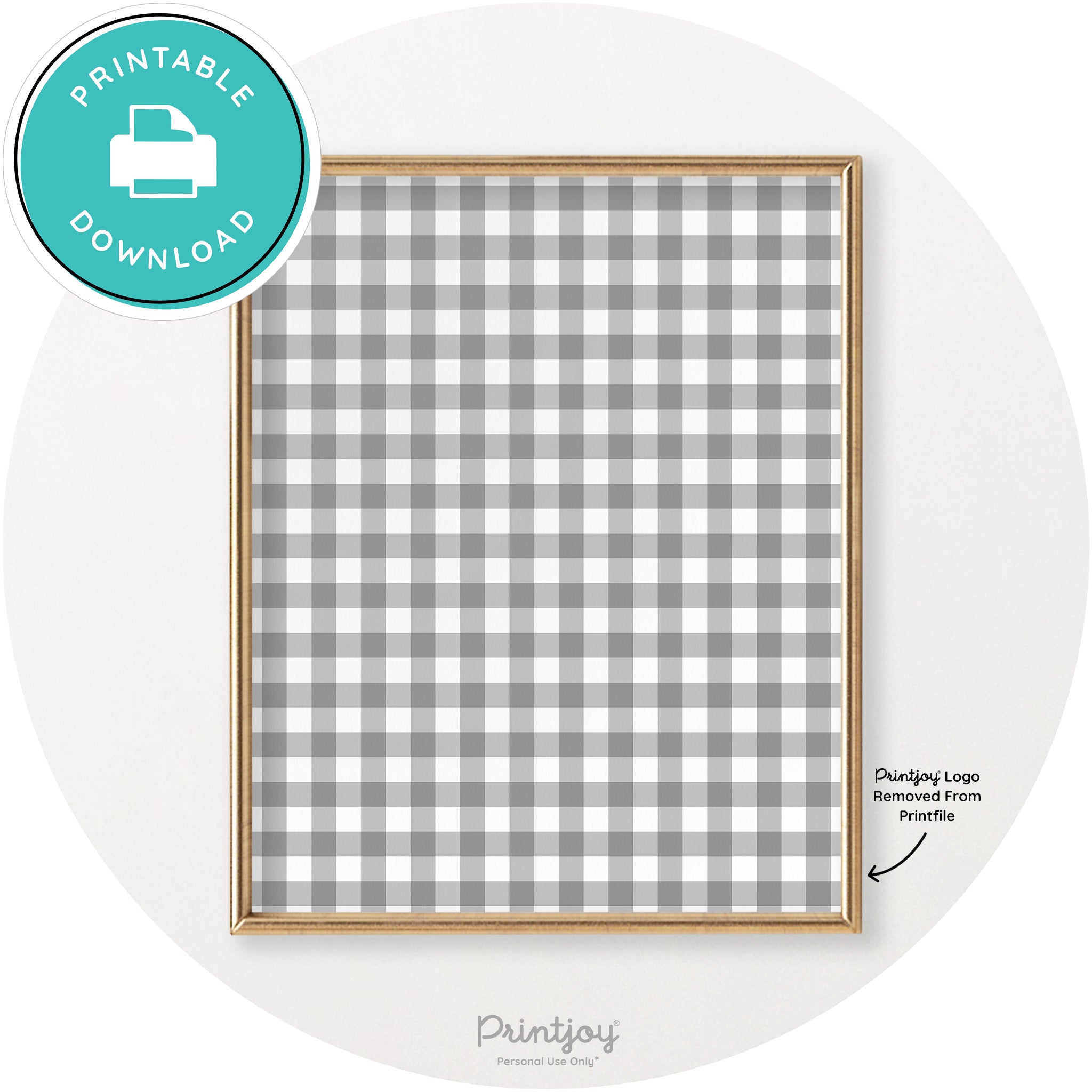 Thanksgiving Plaid Accent Modern Chic Wall Art Decor Free Printable - Printjoy