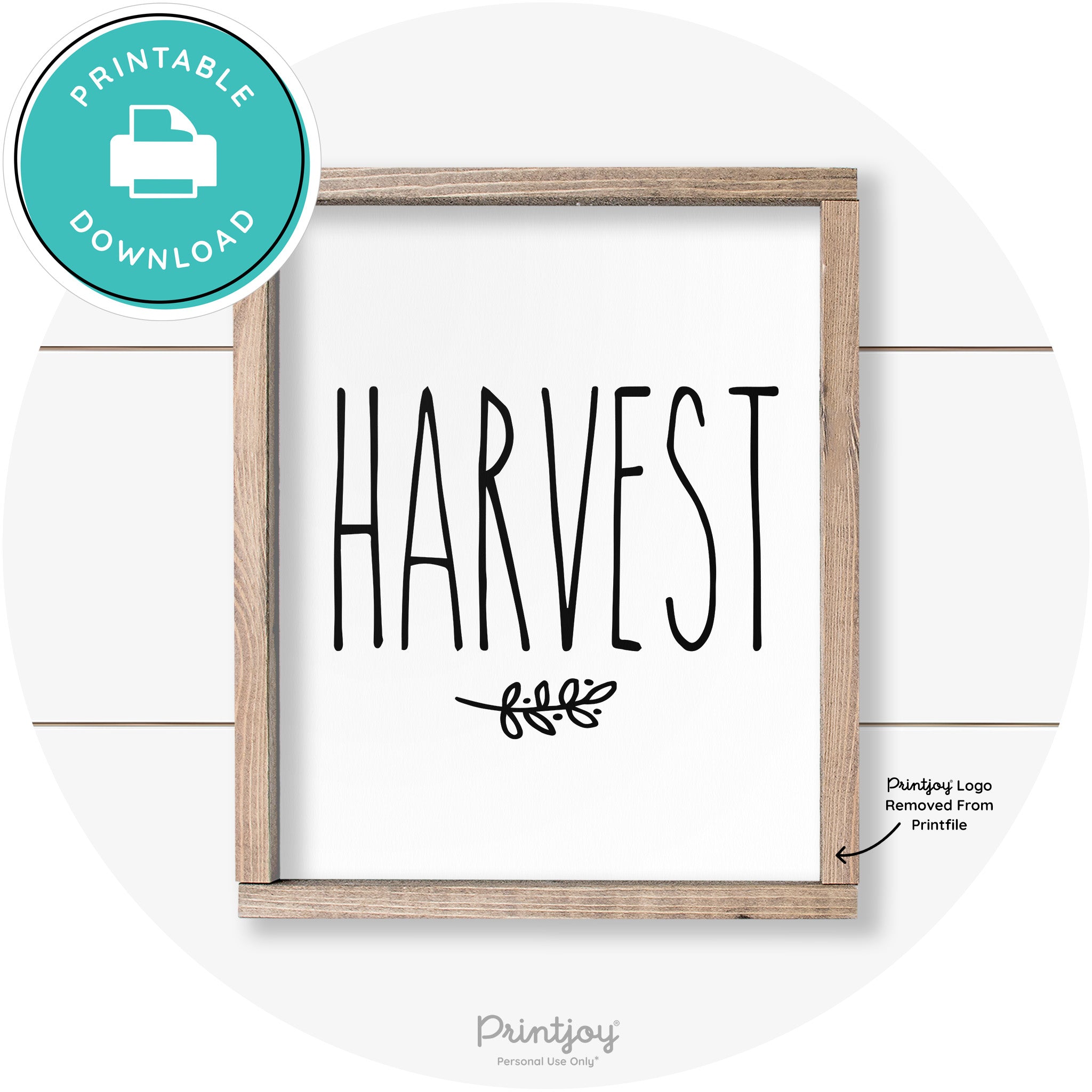 Fall Harvest Tall Letting Cute Farmhouse Wall Art Free Printable