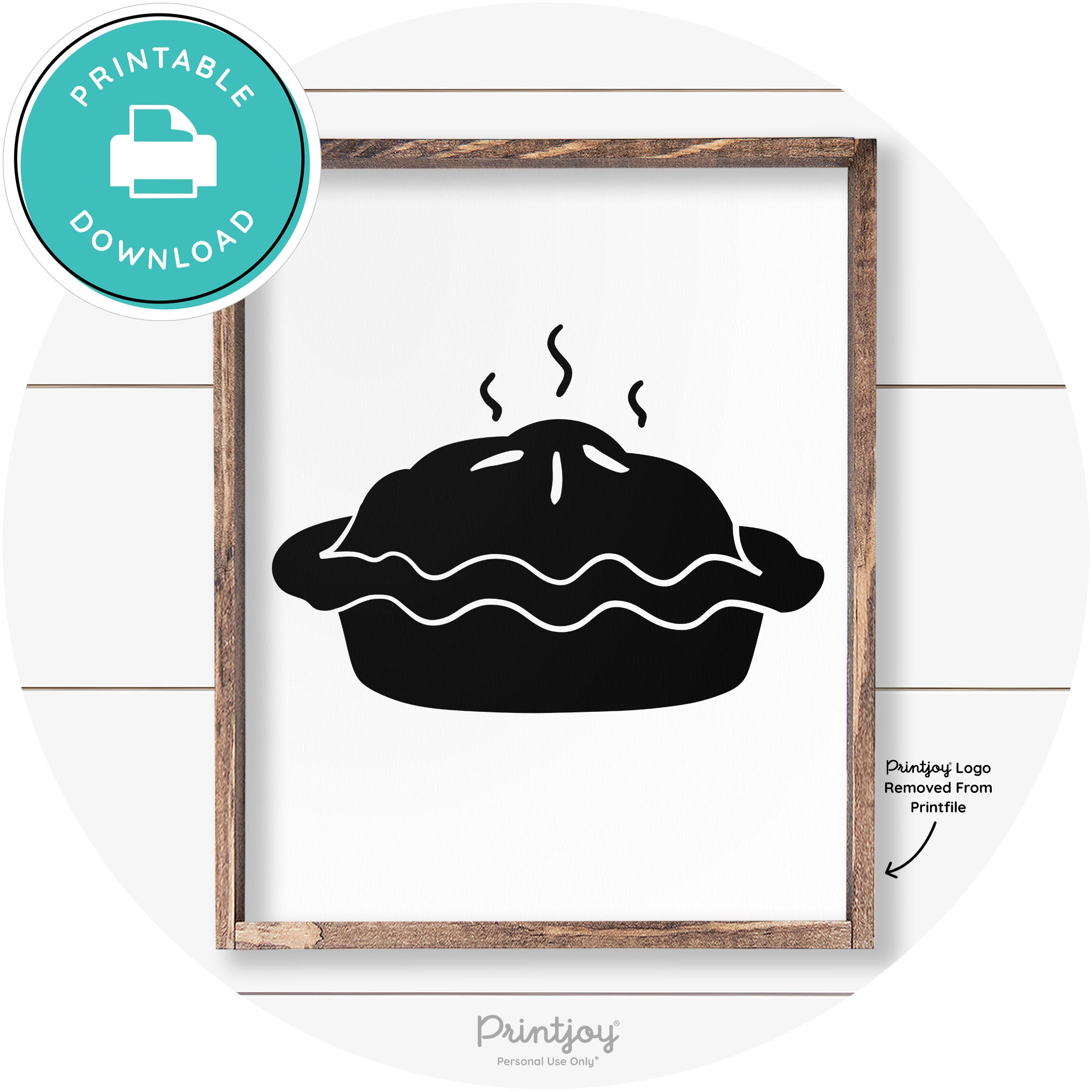 Pie Thanksgiving Desert Cute Farmhouse Wall Art Decor Free Printable
