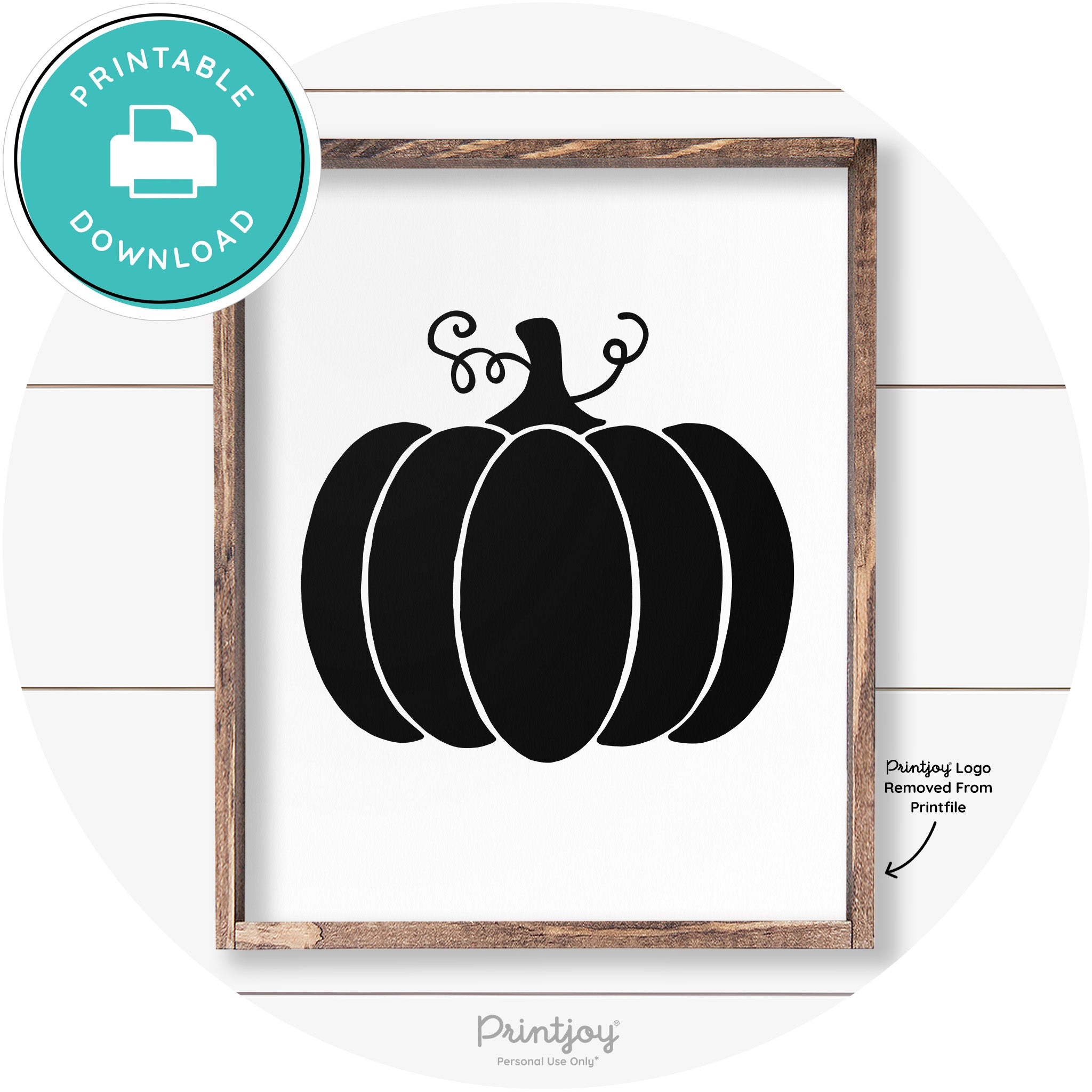 Pumpkin Thanksgiving Cute Farmhouse Wall Art Decor Free Printable
