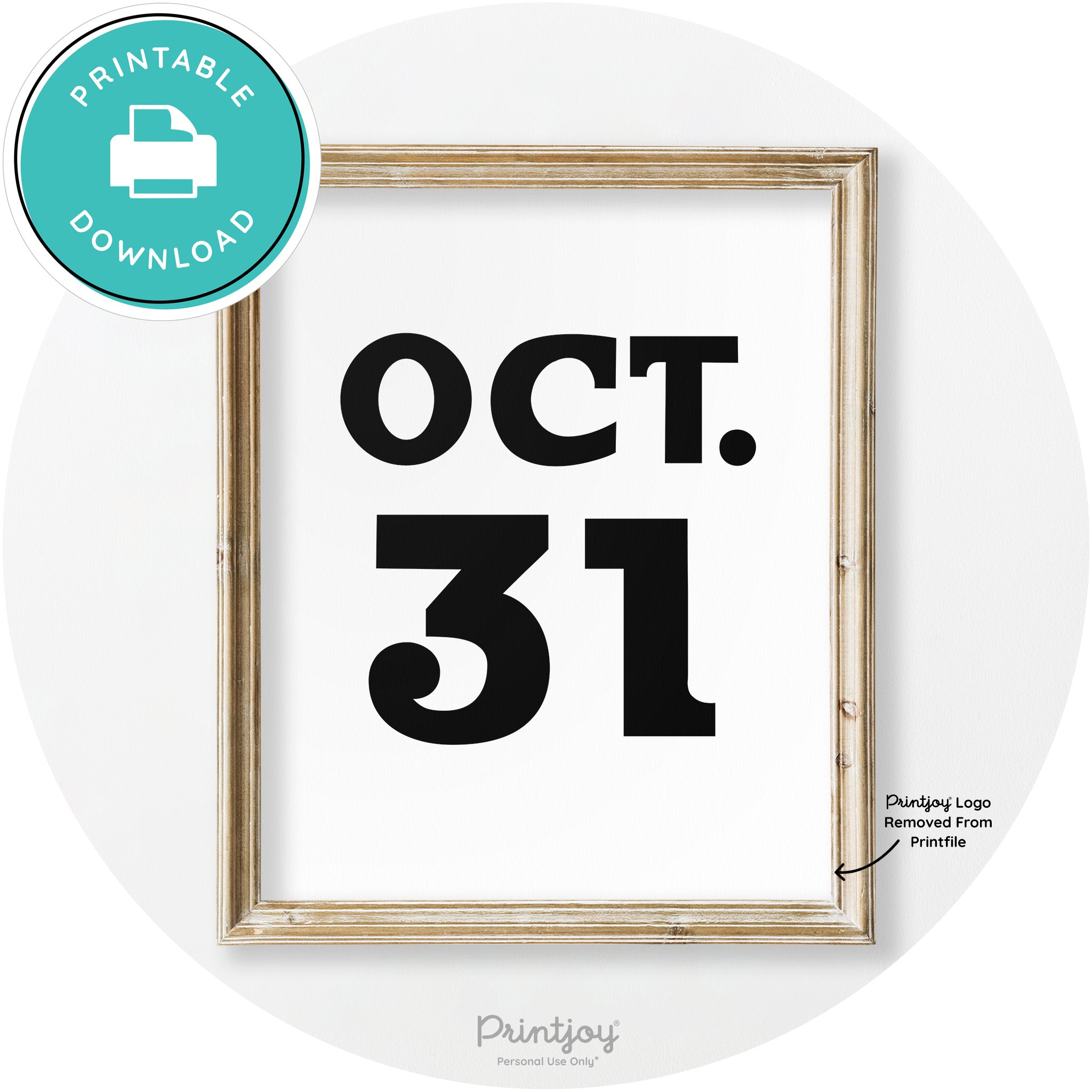 October 31 Halloween Day Vintage Halloween Wall Art Free Printable