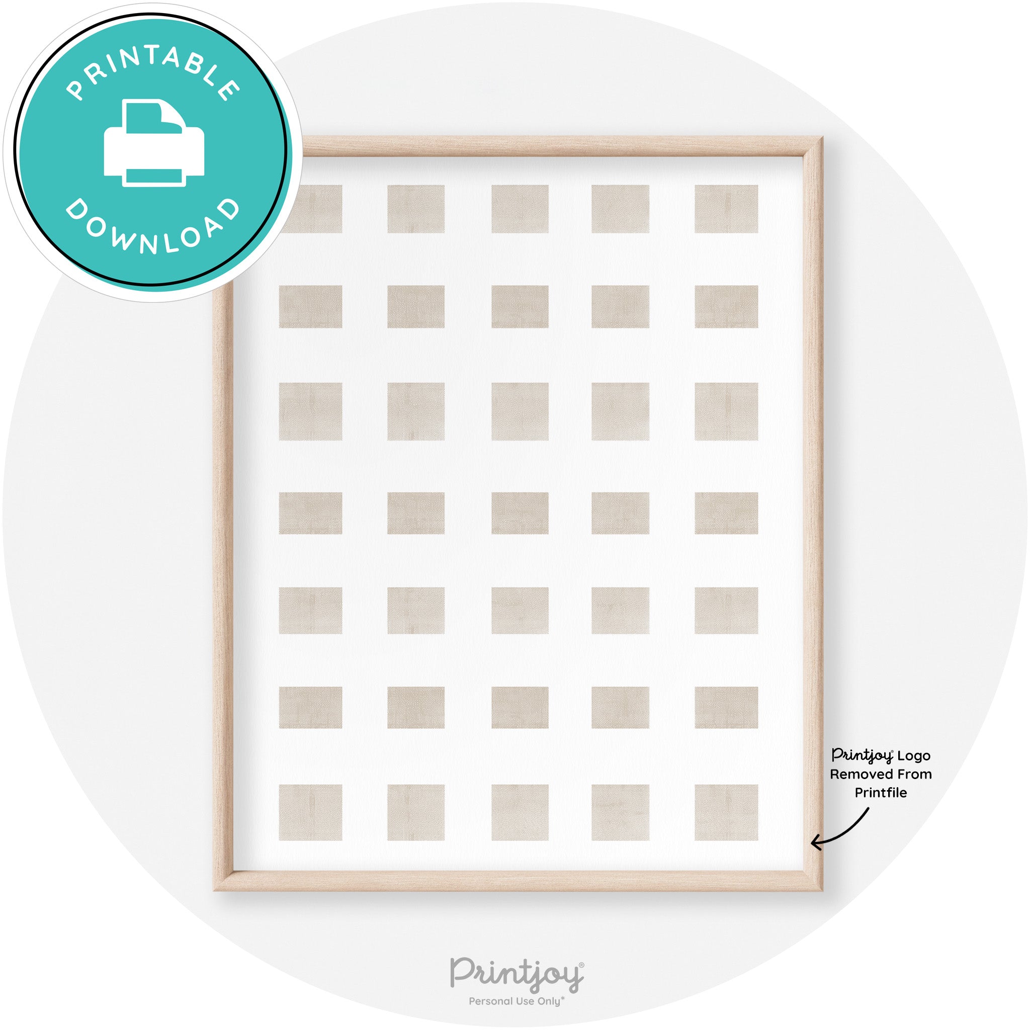 Fall Plaid Neutral Watercolor Modern Transitional Wall Art Free Printable - Printjoy