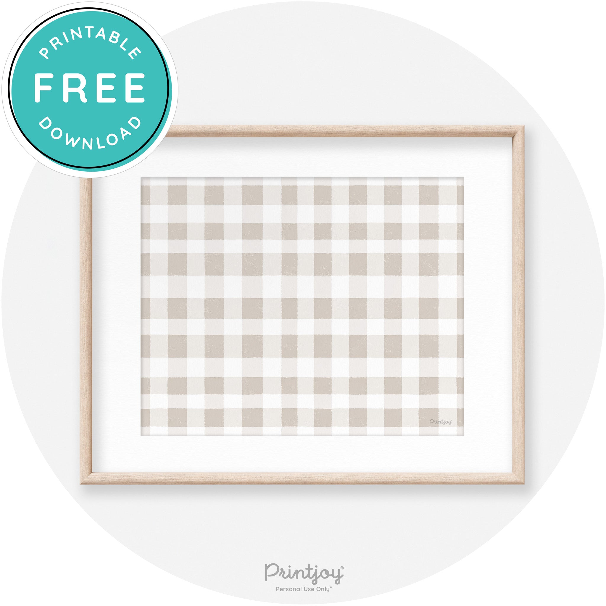 Fall Plaid Neutral Modern Transitional Decor Wall Art Free Printable - Printjoy