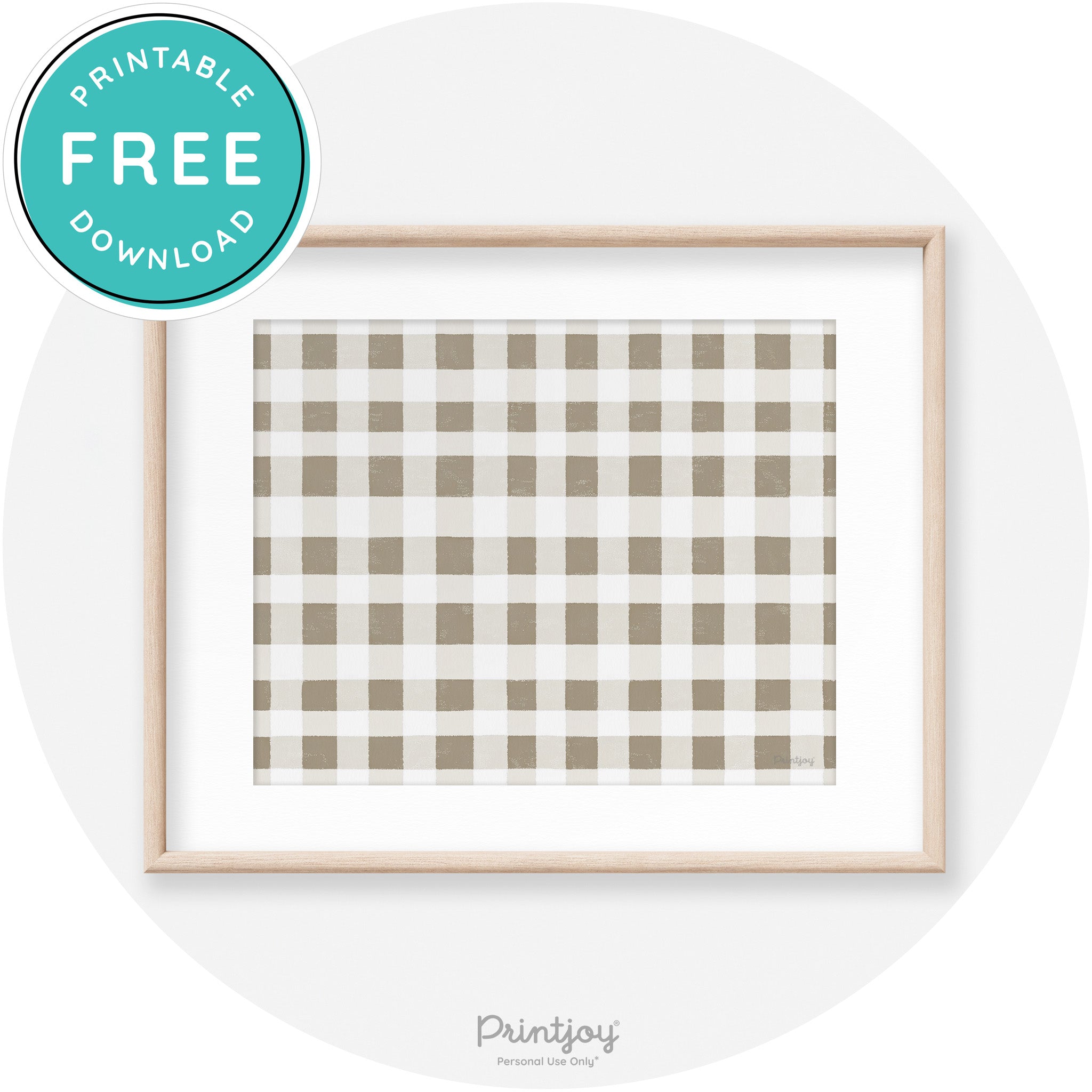 Fall Plaid Neutral Modern Transitional Decor Wall Art Free Printable - Printjoy