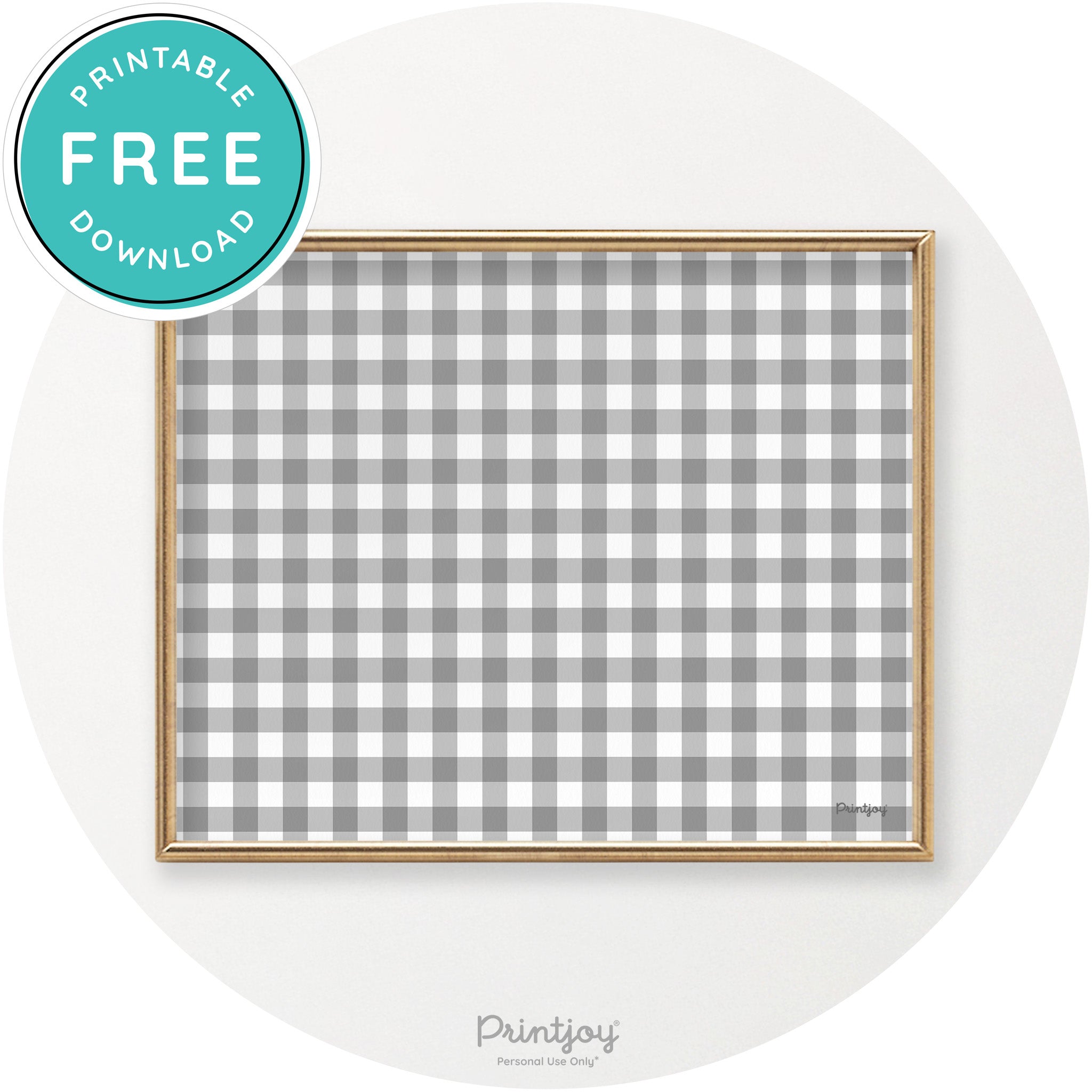 Thanksgiving Plaid Accent Modern Chic Wall Art Decor Free Printable - Printjoy